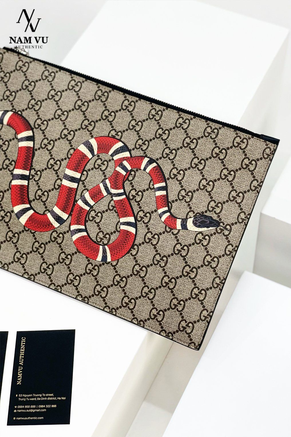 PKGC clutch Snake vân monogram