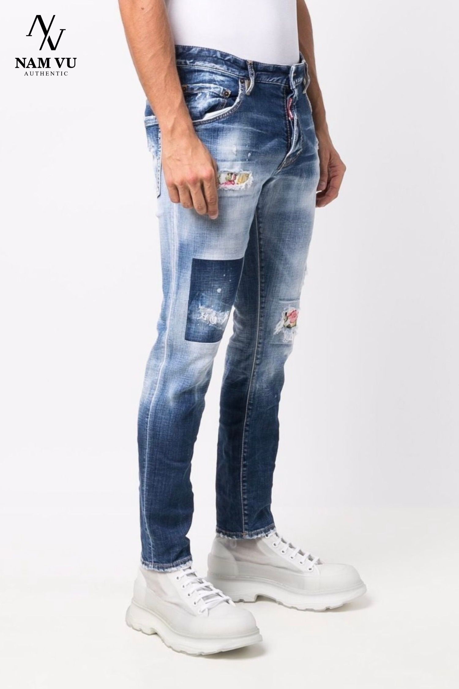 QJDSQ S74LB1056 Rách vá hoa