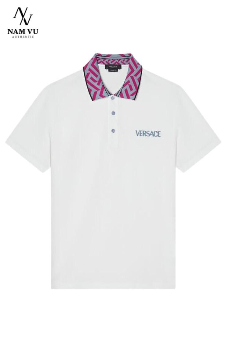 APLVS Cổ hồng logo ngực versace newss