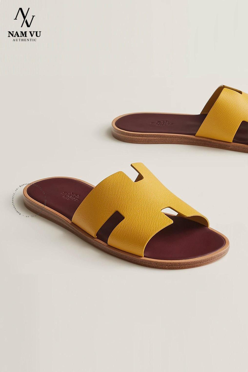 DHM Izmir sandal Jaune Citron / Rouge Marsala