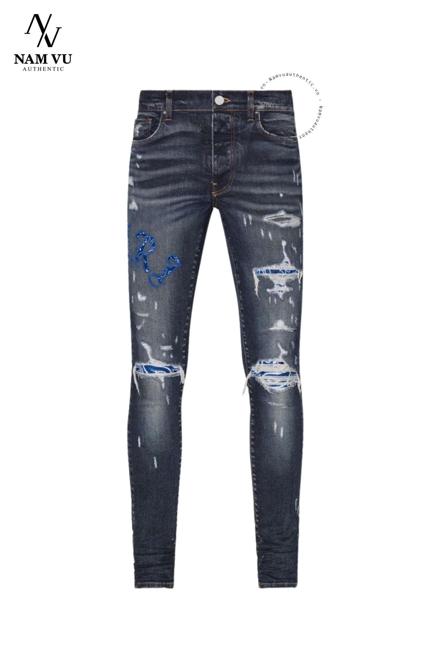 QJAMIRI OLD English logo jean DEEP PS22MDS148