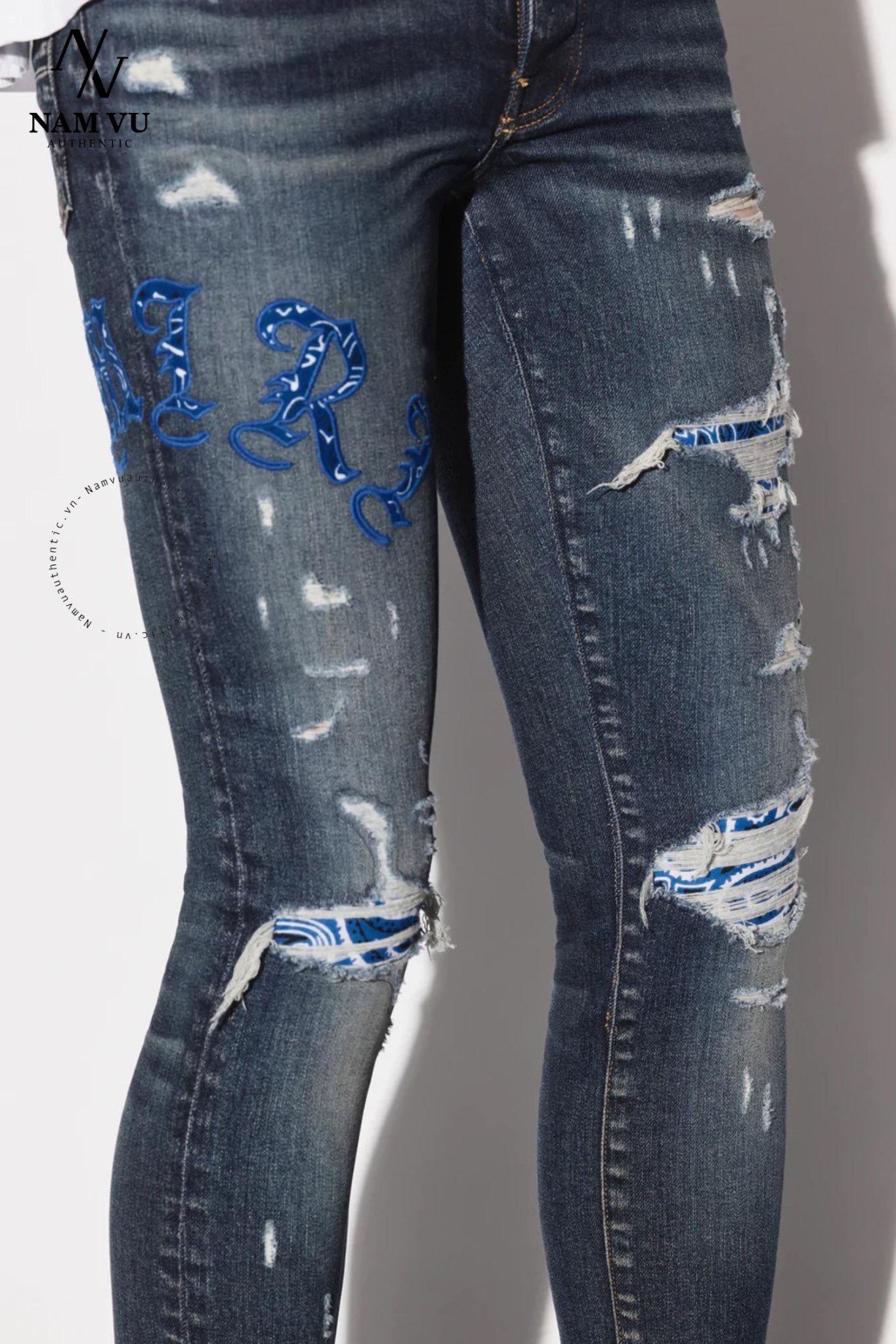 QJAMIRI OLD English logo jean DEEP PS22MDS148