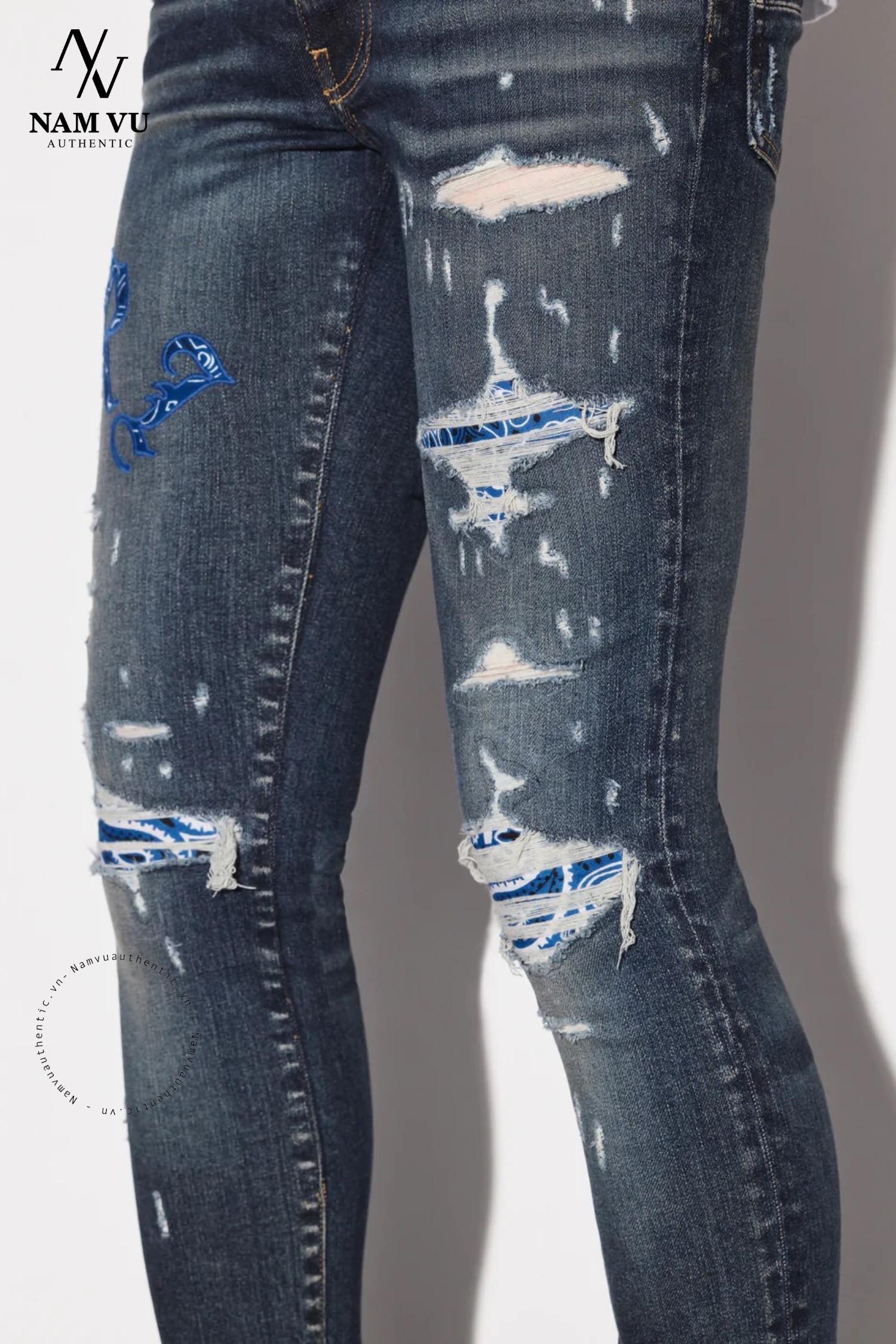 QJAMIRI OLD English logo jean DEEP PS22MDS148