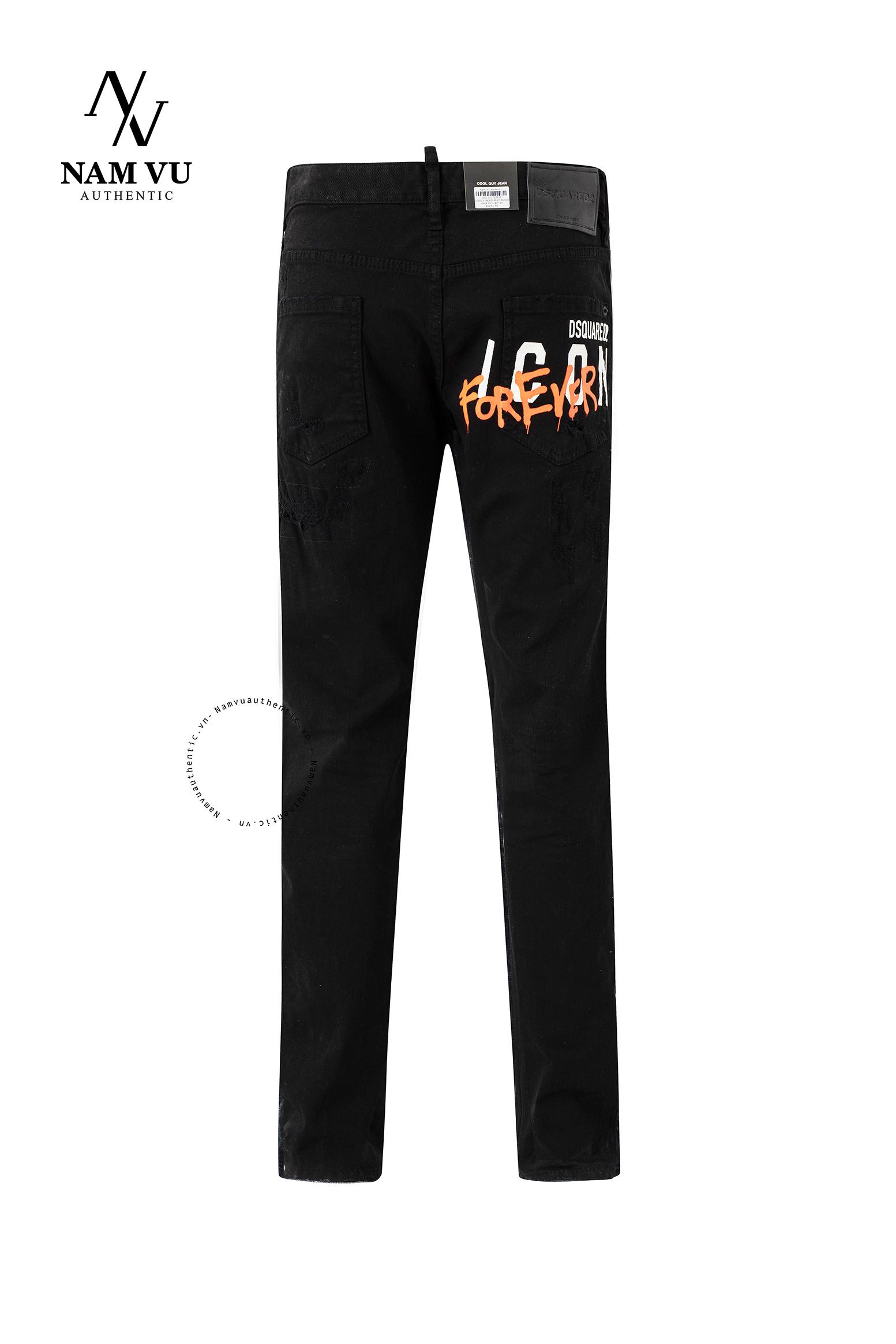 QJDSQ S79LA0038 COOLGUY khoá lệch rách all black