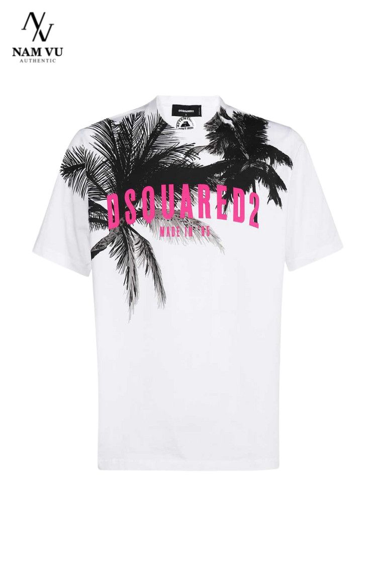 APDSQ palm tree logo DSQ pink S74GD1098