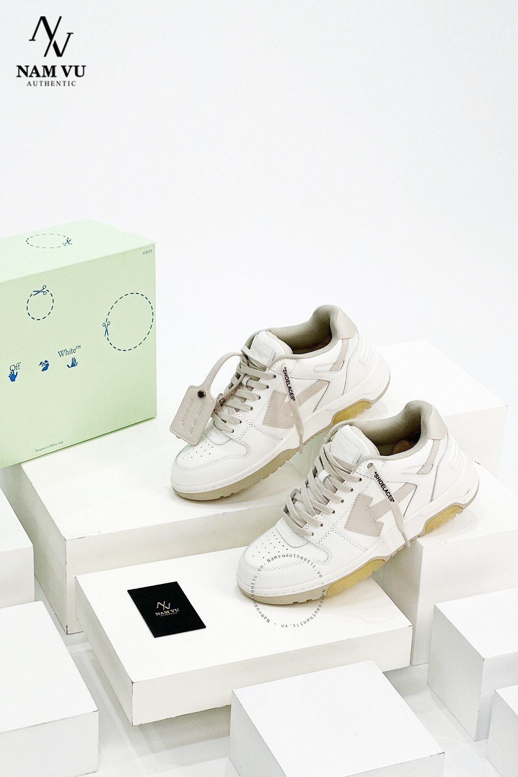 SNKOF off white OMIA189C99 phối beige