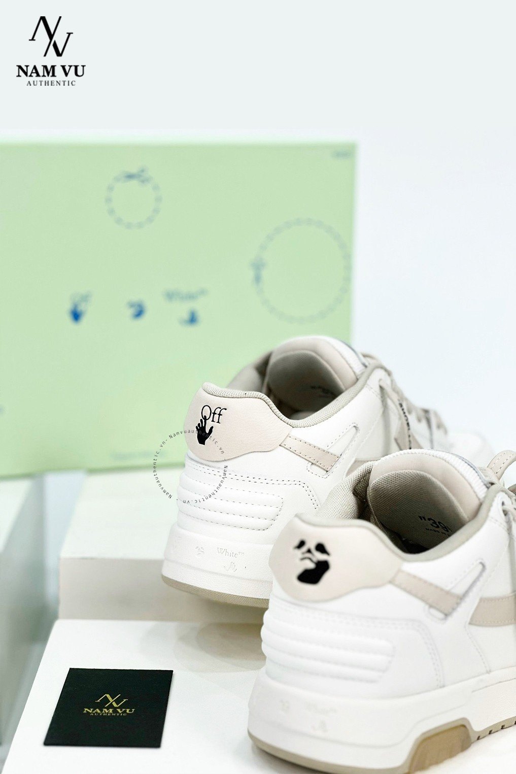SNKOF off white OMIA189C99 phối beige