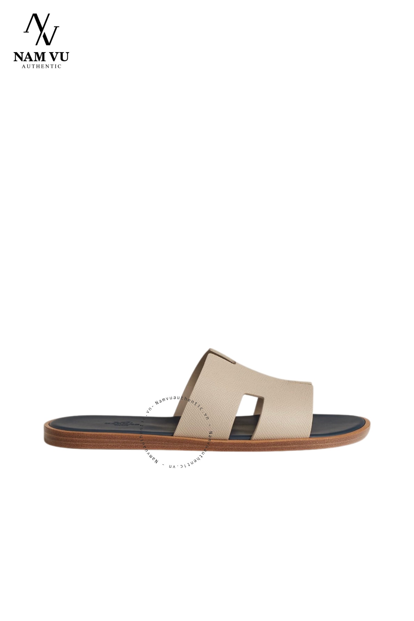 DHM Izmir sandal Blanc Gomme / Bleu Céleste