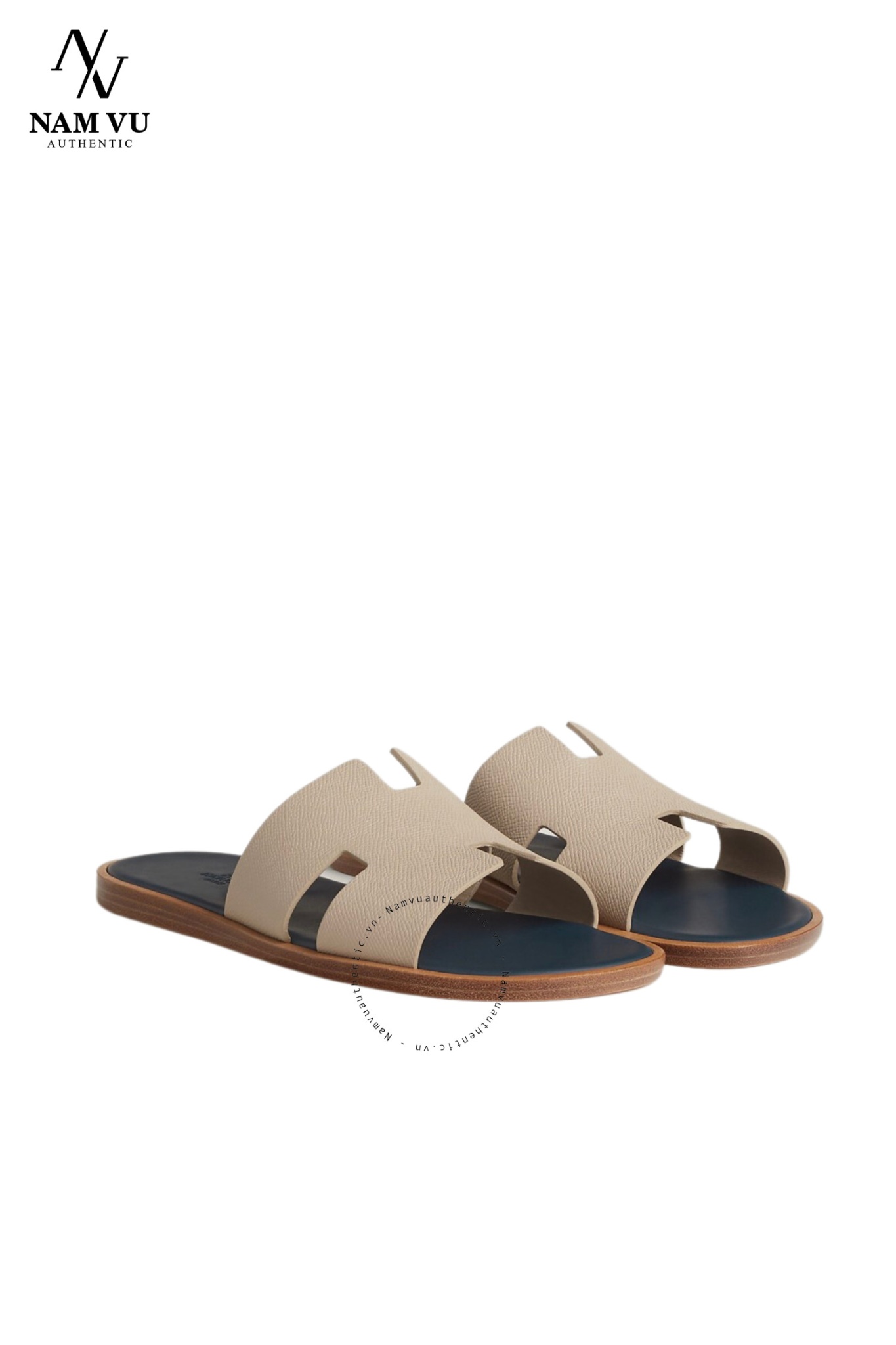 DHM Izmir sandal Blanc Gomme / Bleu Céleste