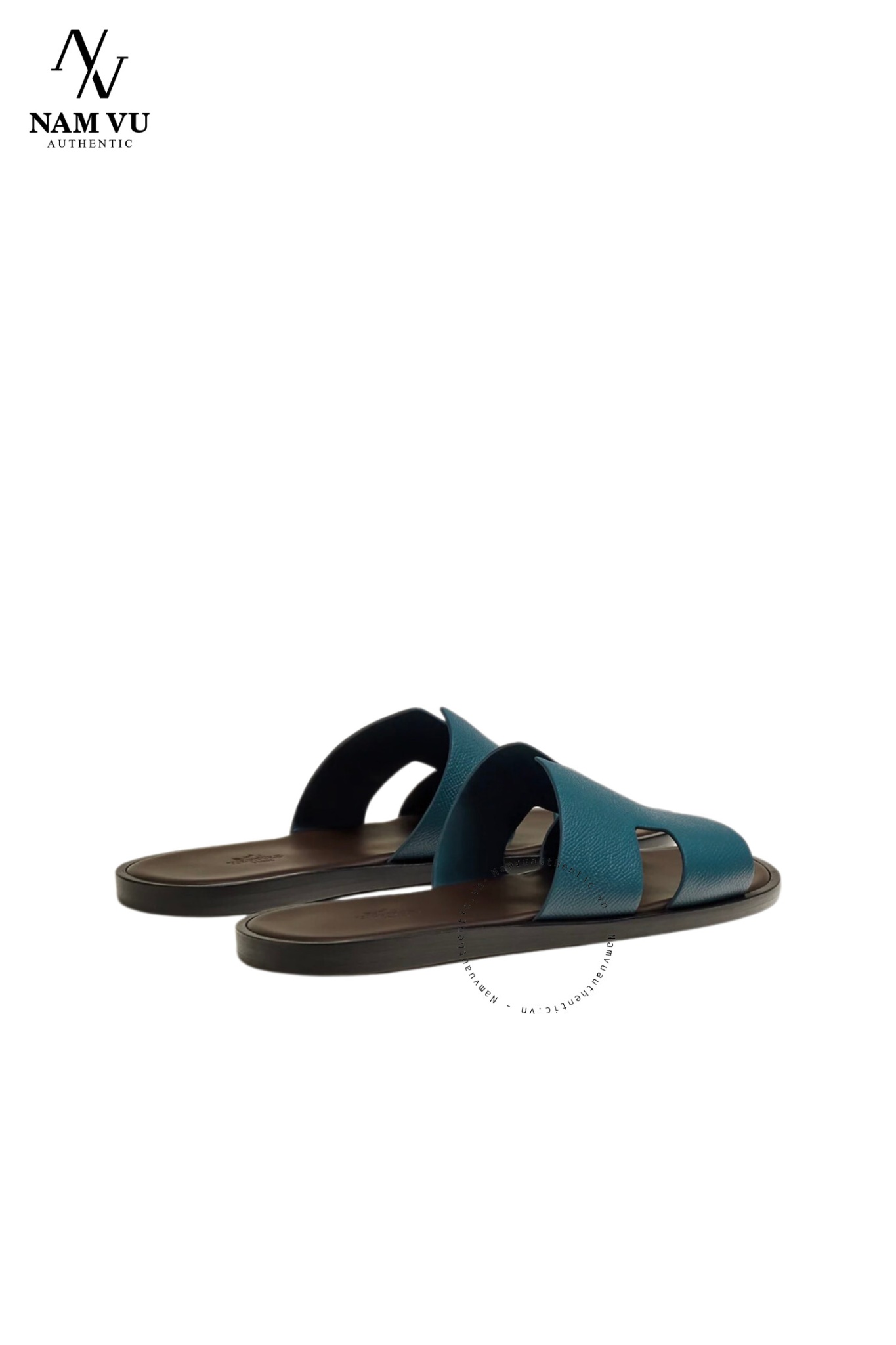 DHM Izmir Bleu Canard / Marron Ébène đế đỏ mận