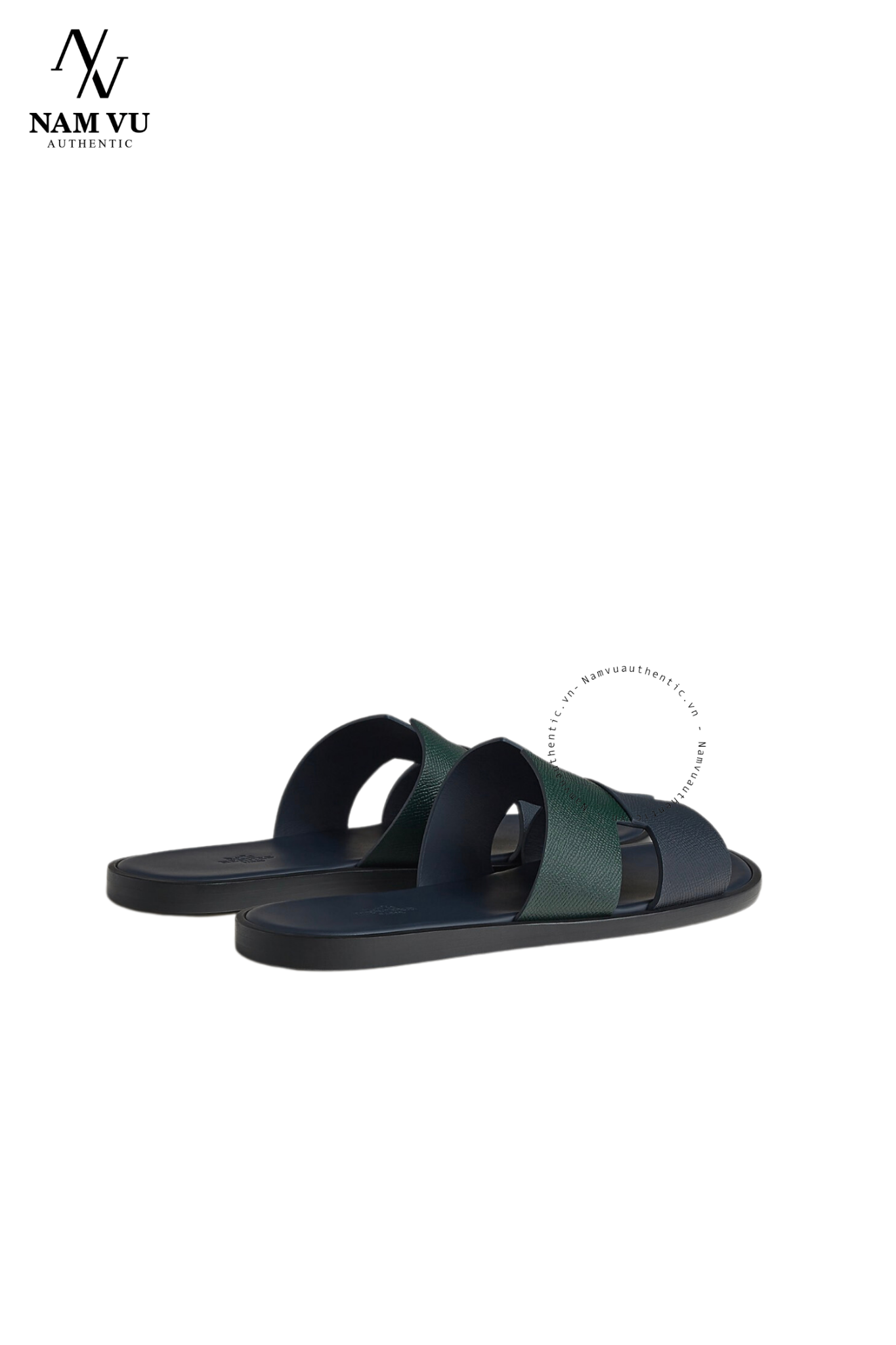 DHM Hermes Izmir sandal taiga phối Vert Foncé / Marine
