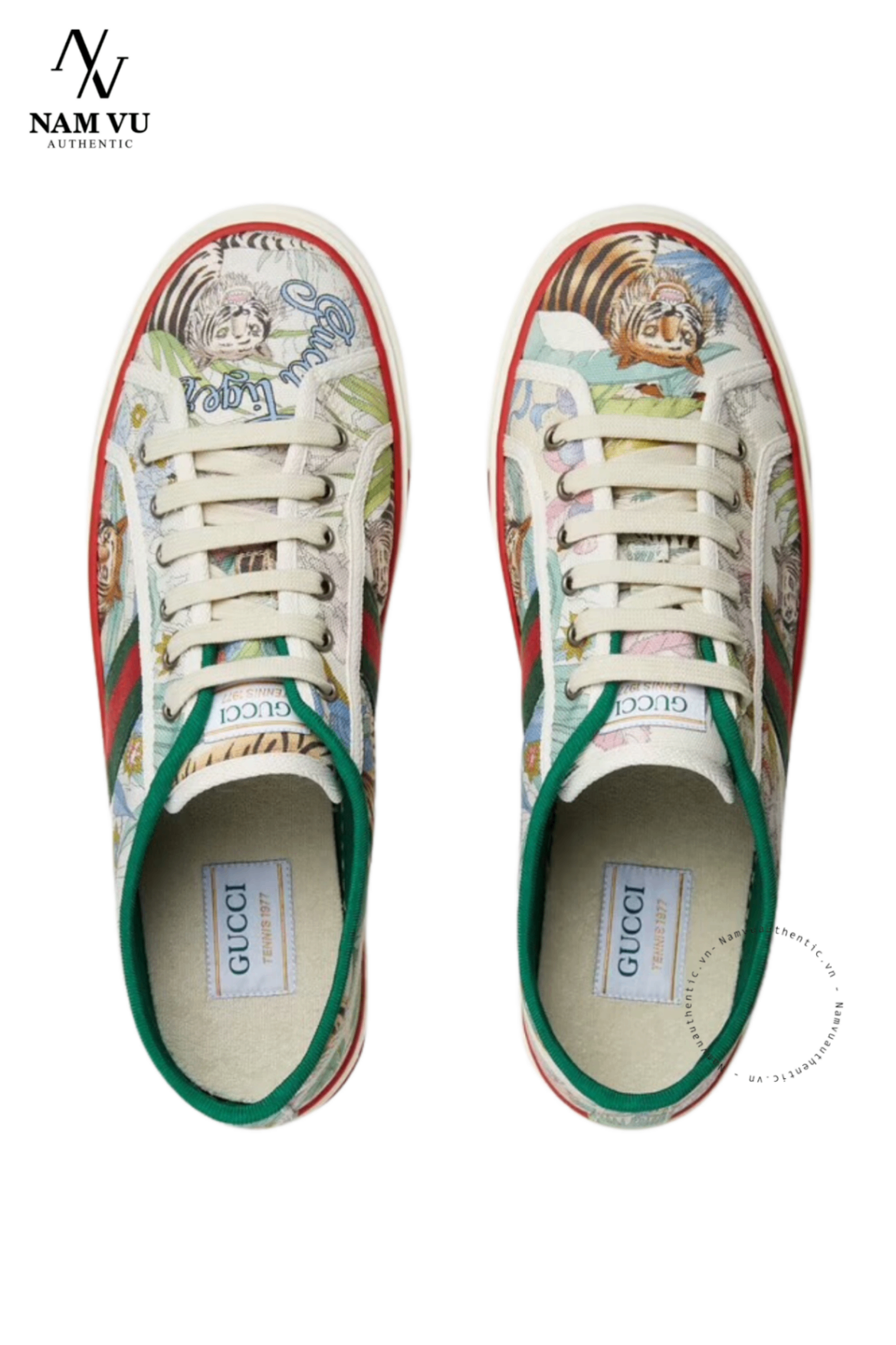 SNKGC Gucci Tiger Tennis 1977 Flower Print 'Ivory Canvas'
