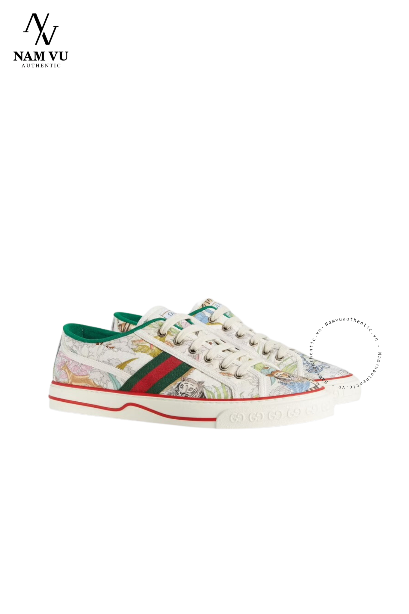 SNKGC Gucci Tiger Tennis 1977 Flower Print 'Ivory Canvas'