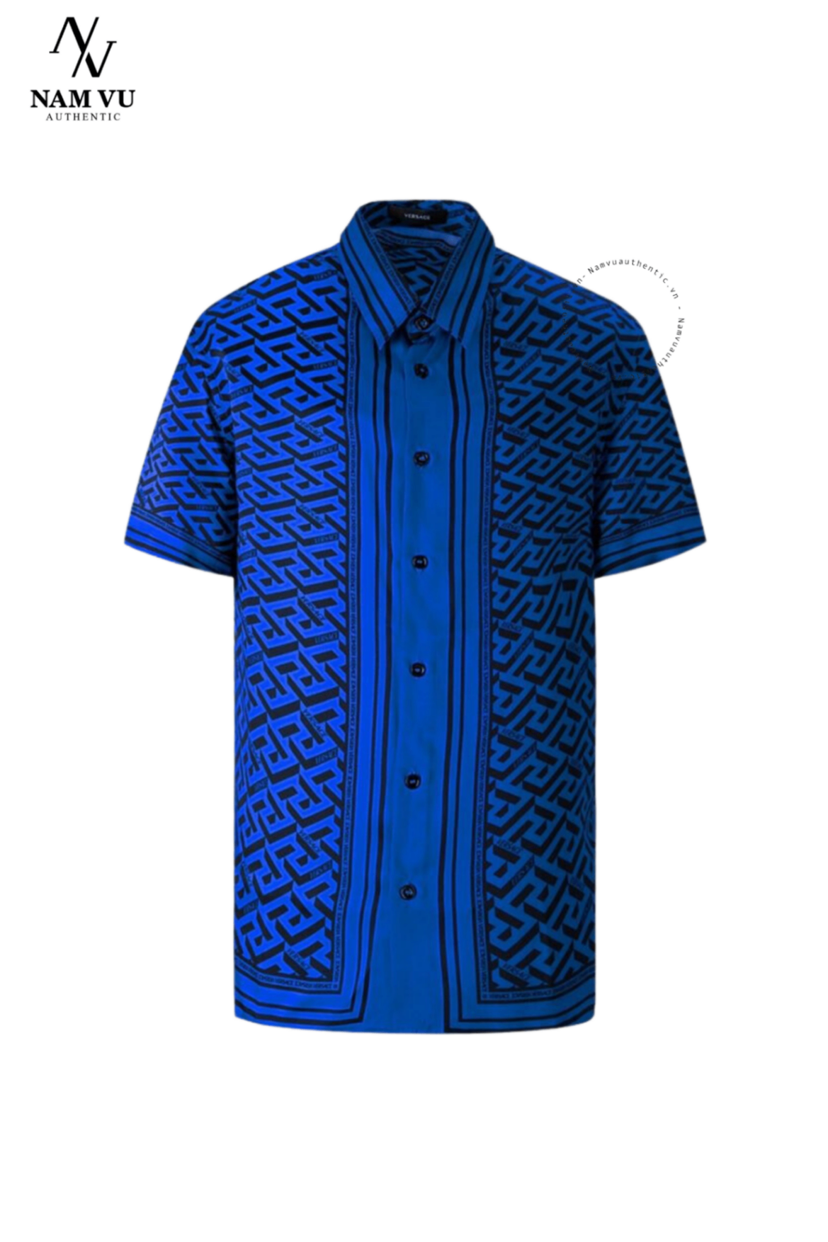 SMVS Versace Blue With La Greca Printed 1A07311
