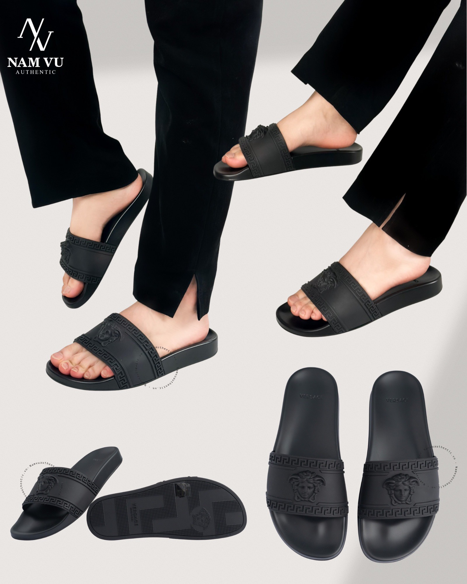 DVS versace logo medusa all black