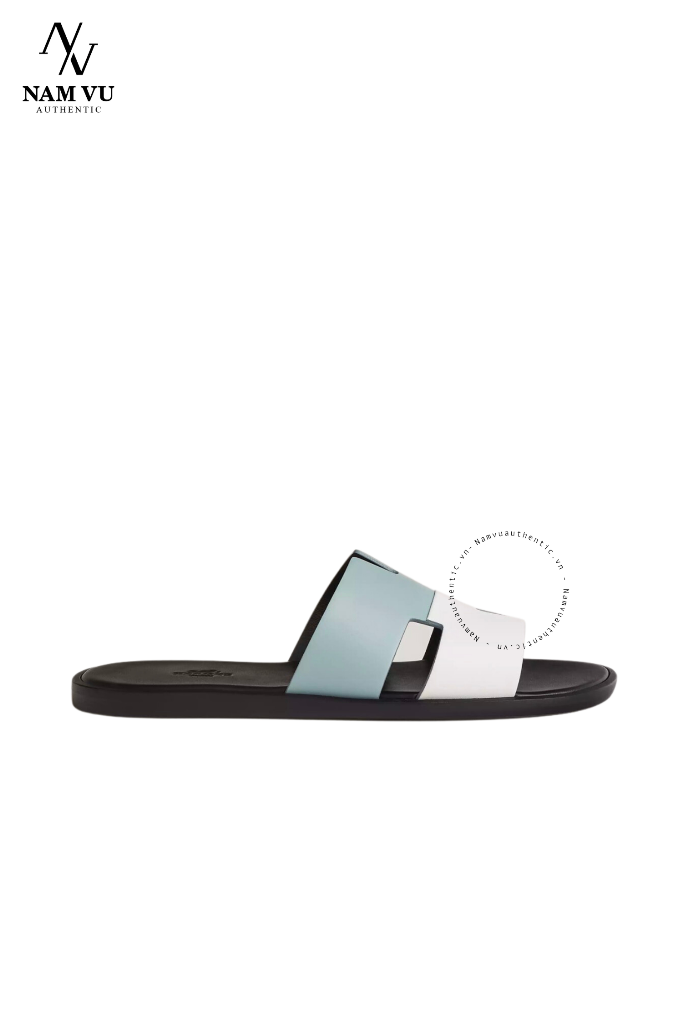 DHM hermes Izmir sandal quai mix Vert D'eau / Blanc