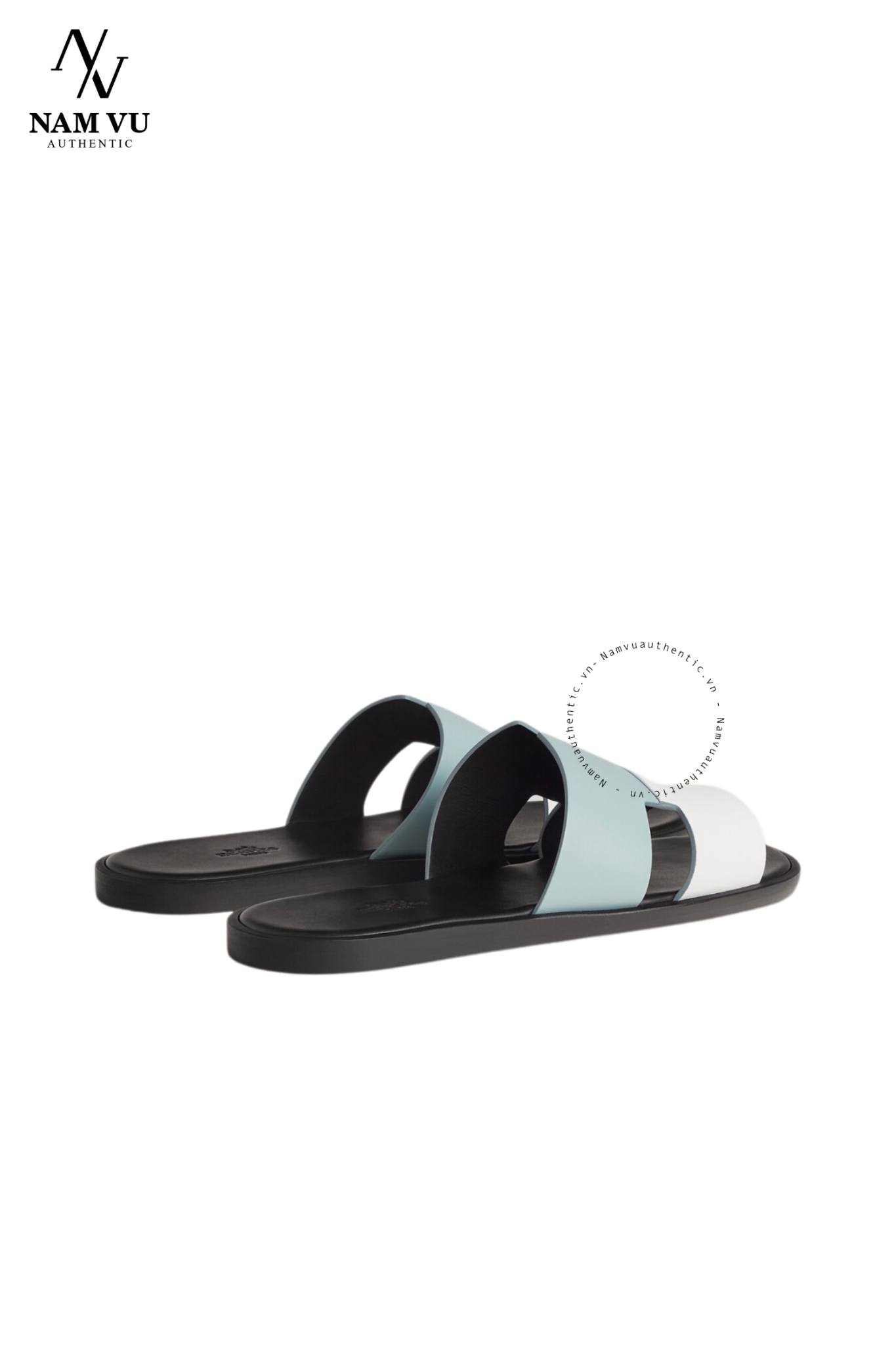 DHM hermes Izmir sandal quai mix Vert D'eau / Blanc
