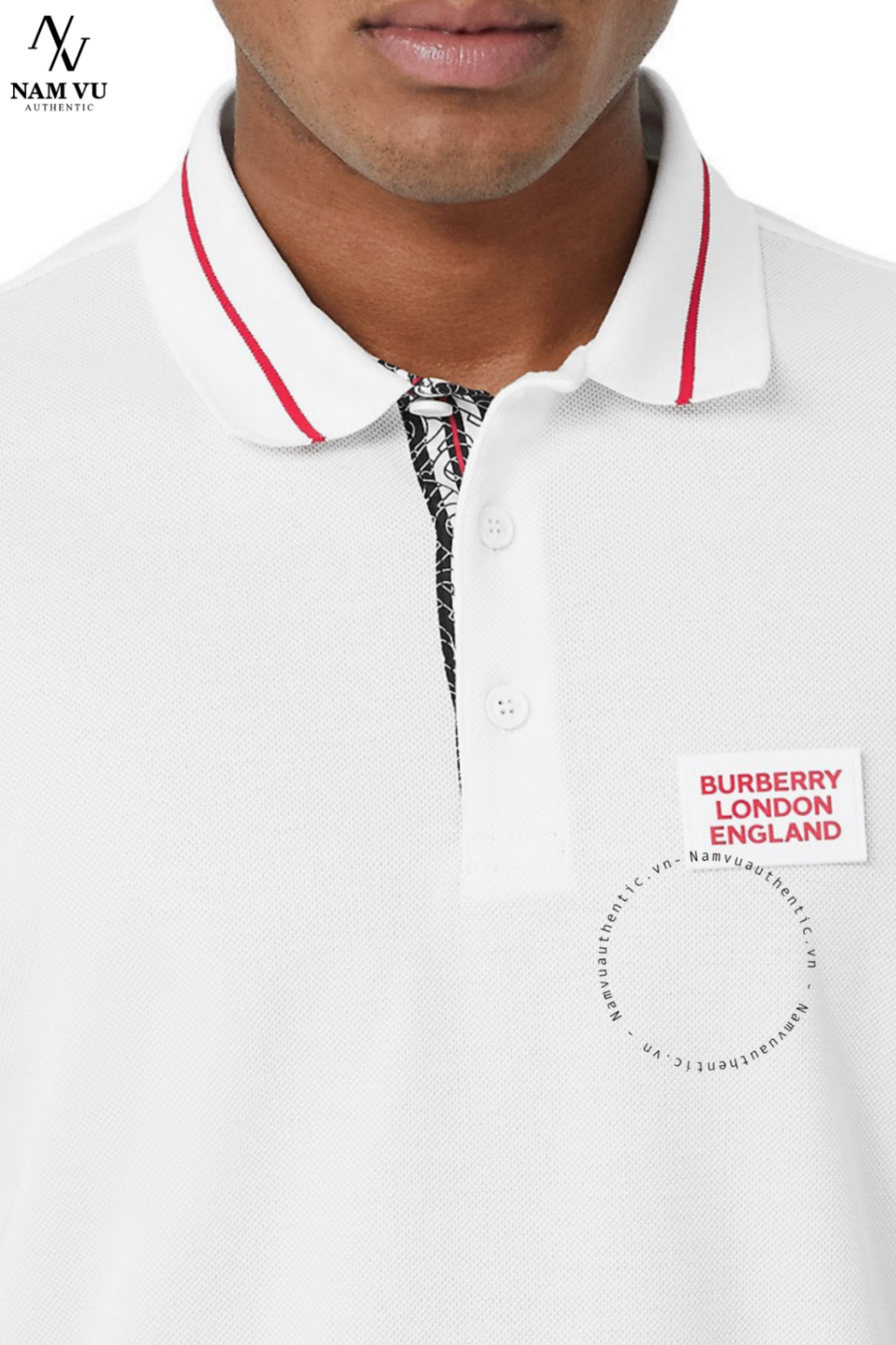 APLBBR Burberry White Check Logo 8067579