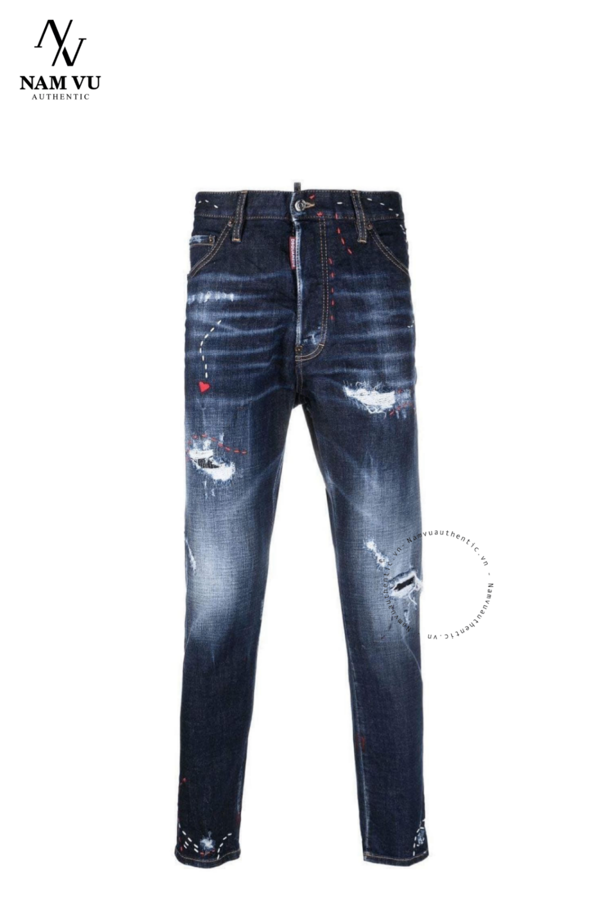QJDSQ s74lb1151 relax long thêu chỉ đỏ