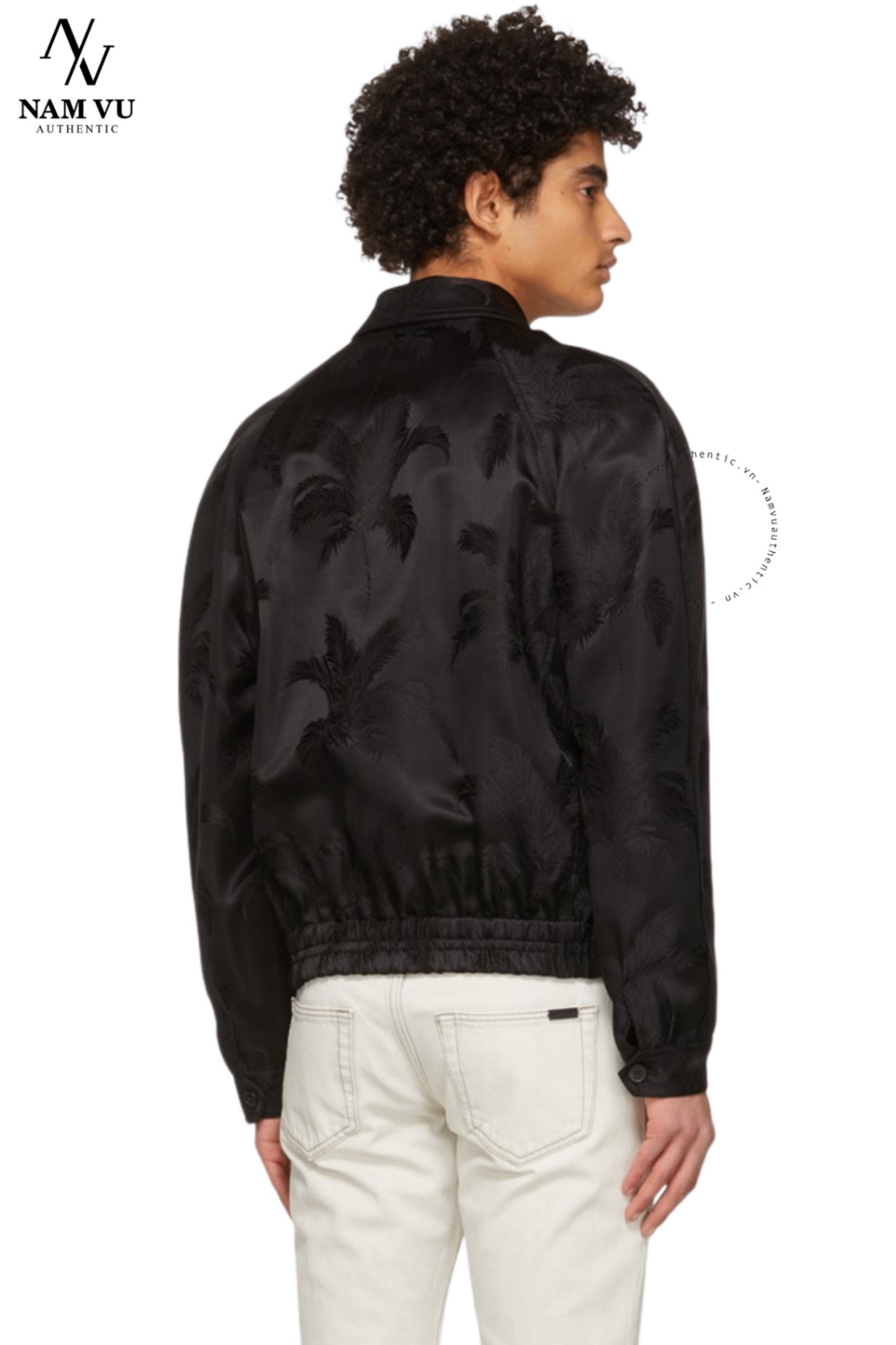 AKYSL jacket cổ bẻ saint laurent hoa muzan