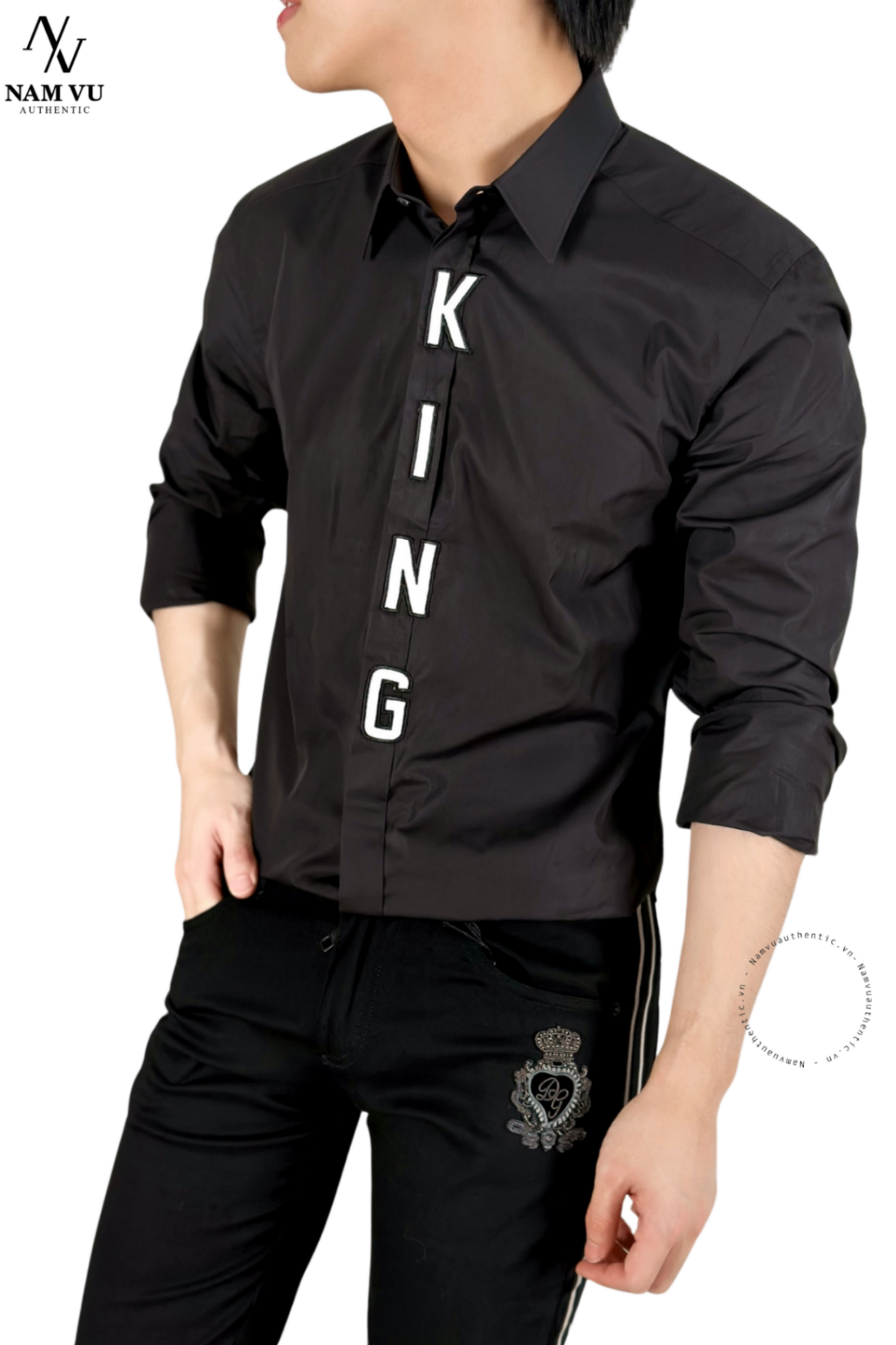 SMDG dolce gabbana logo KING all black G5EN0Z