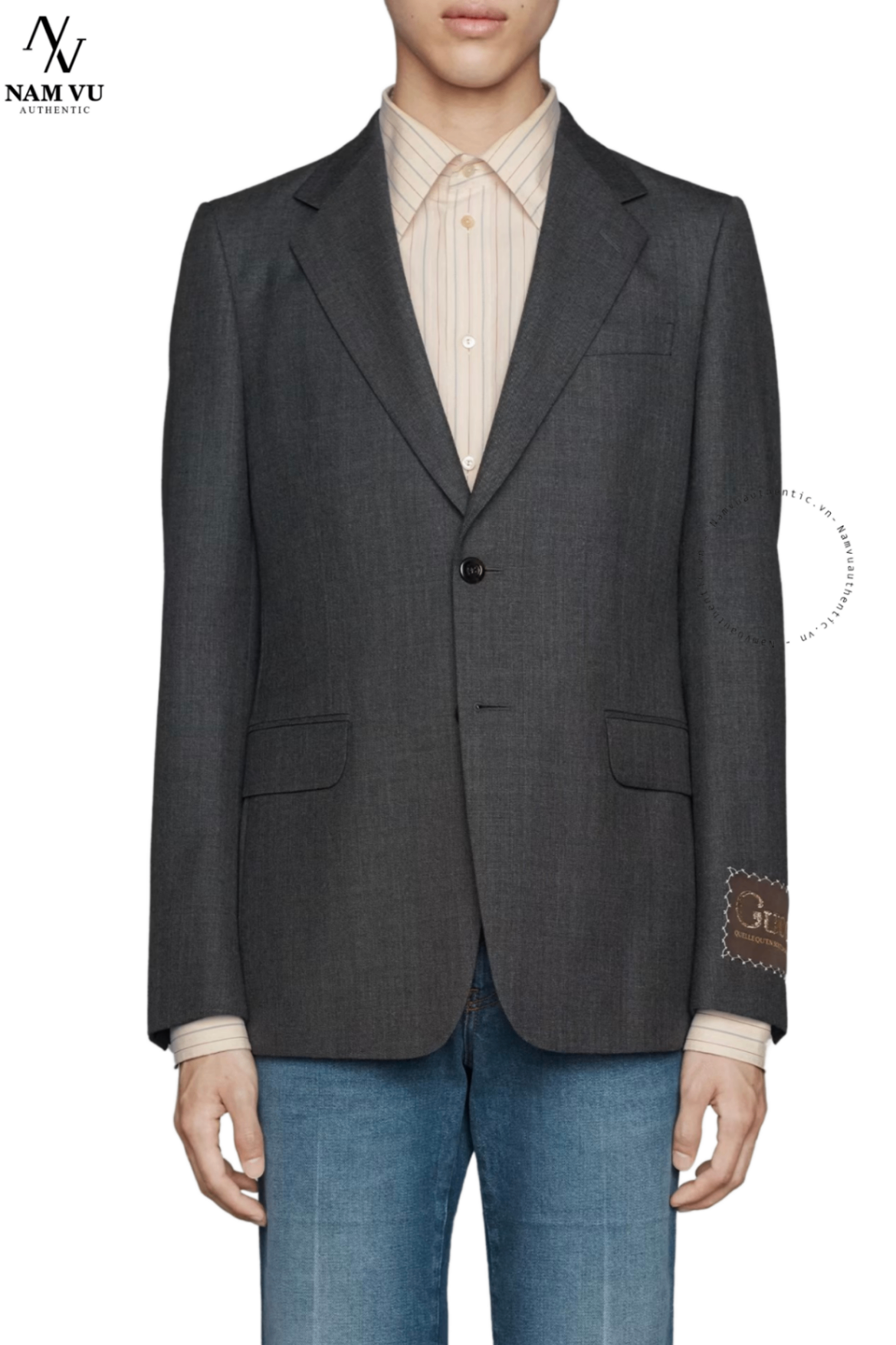 AVGC Wool jacket with Gucci label 625378