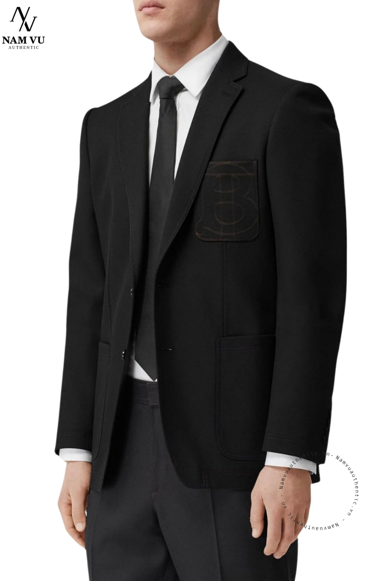 AVBBR blazer Burberry thêu logo TB túi 8055635