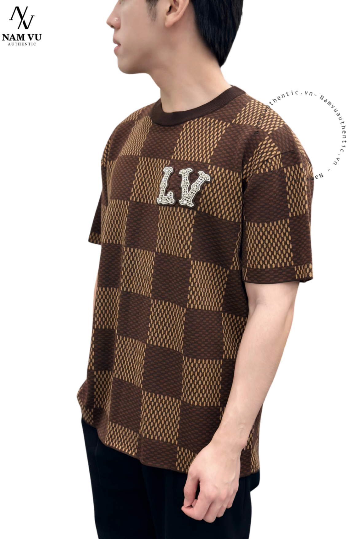 APLV Damier avec patch Louis Vuitton cristaux 1AFIUN