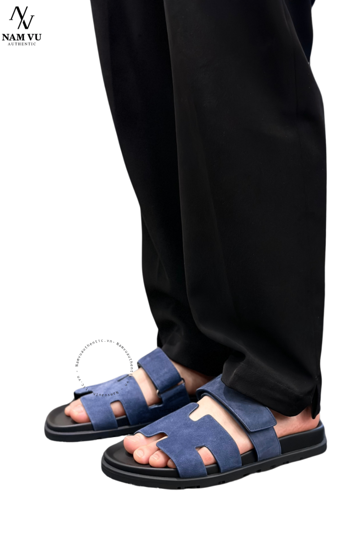 DHM Hermes Chypre sandal da lộn