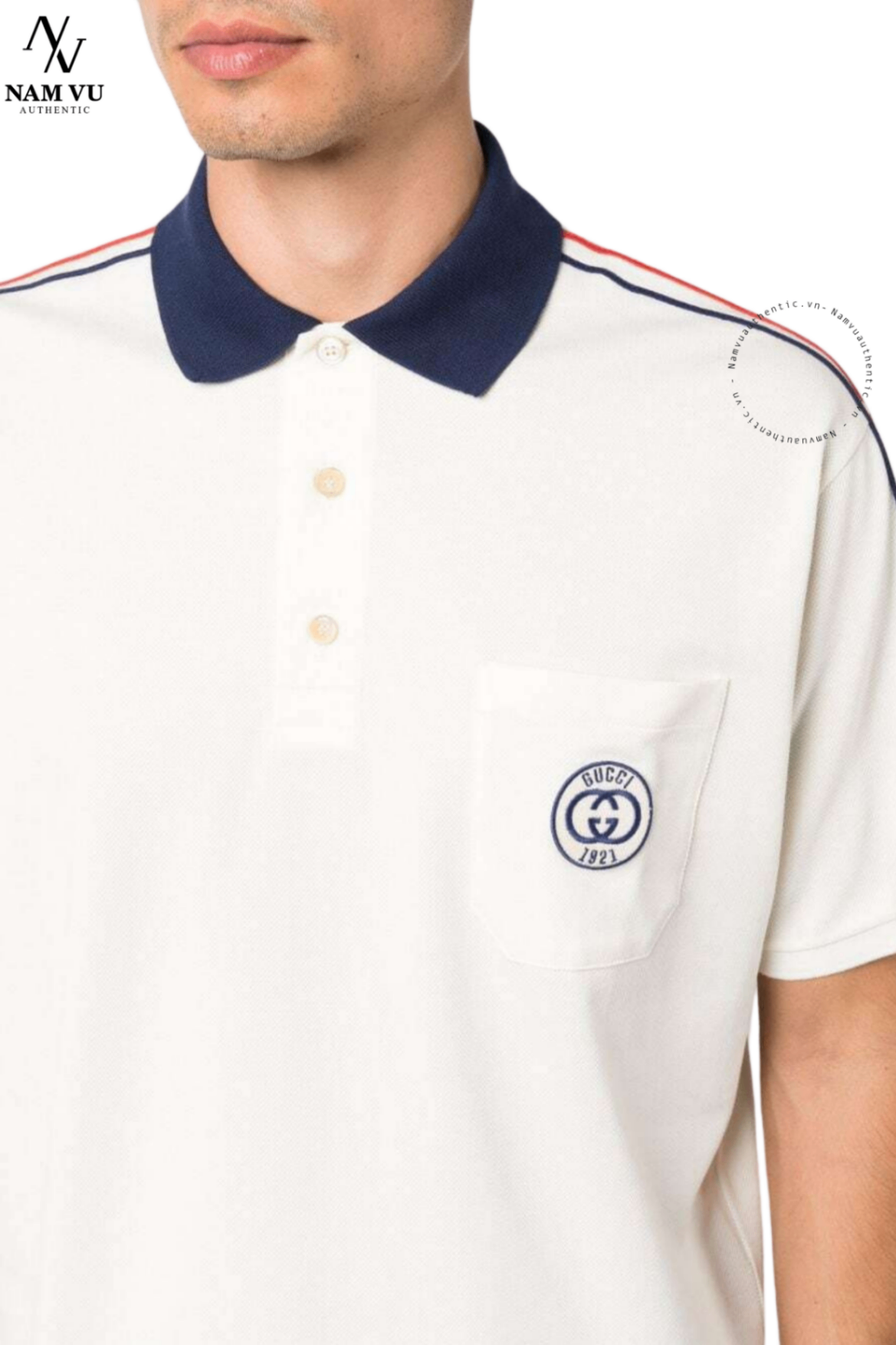 APLGC logo Gucci tay sọc cờ 753078 XJFTN 9733