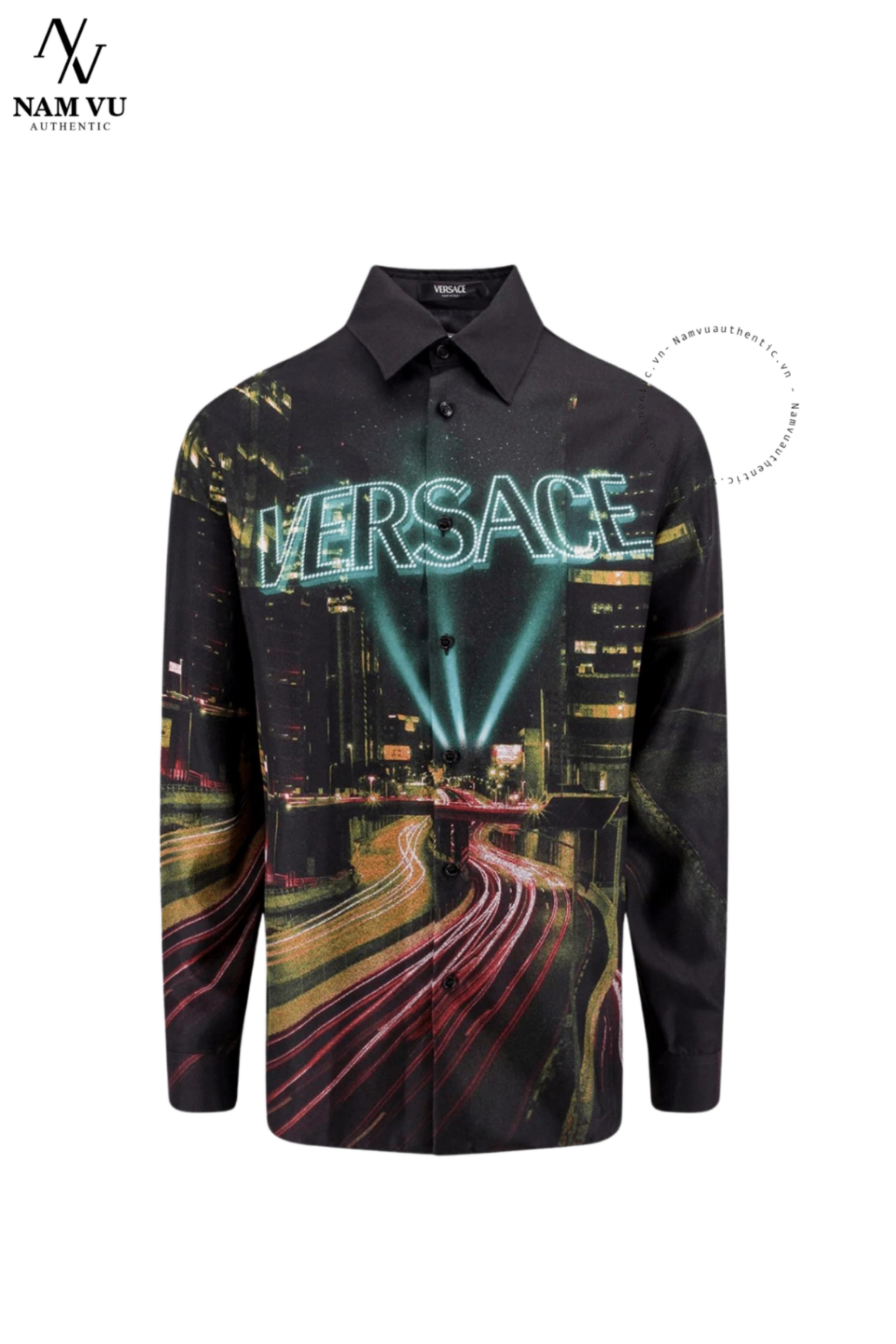 SMVS Versace City Lights Silk Shirt 1012141 1a08750