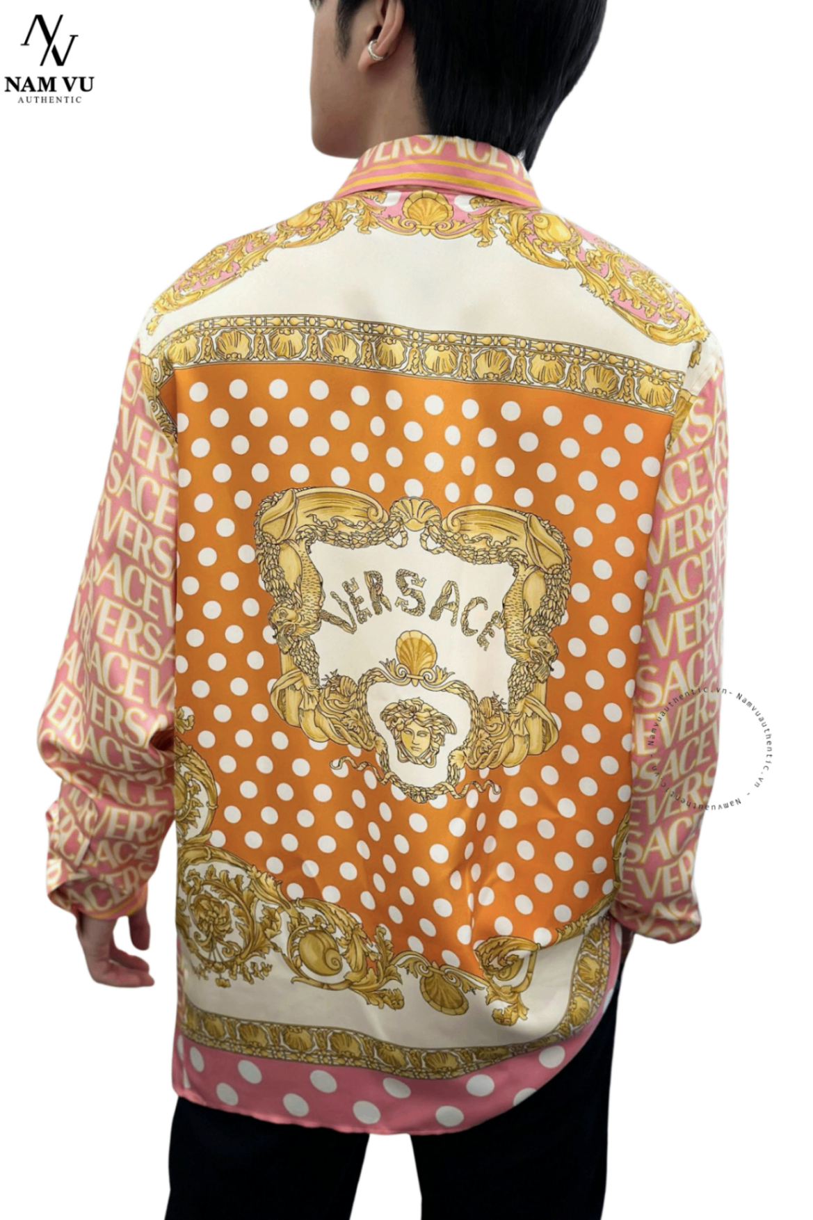 SMVS Versace Allover Linen silk 1003941 1a07777