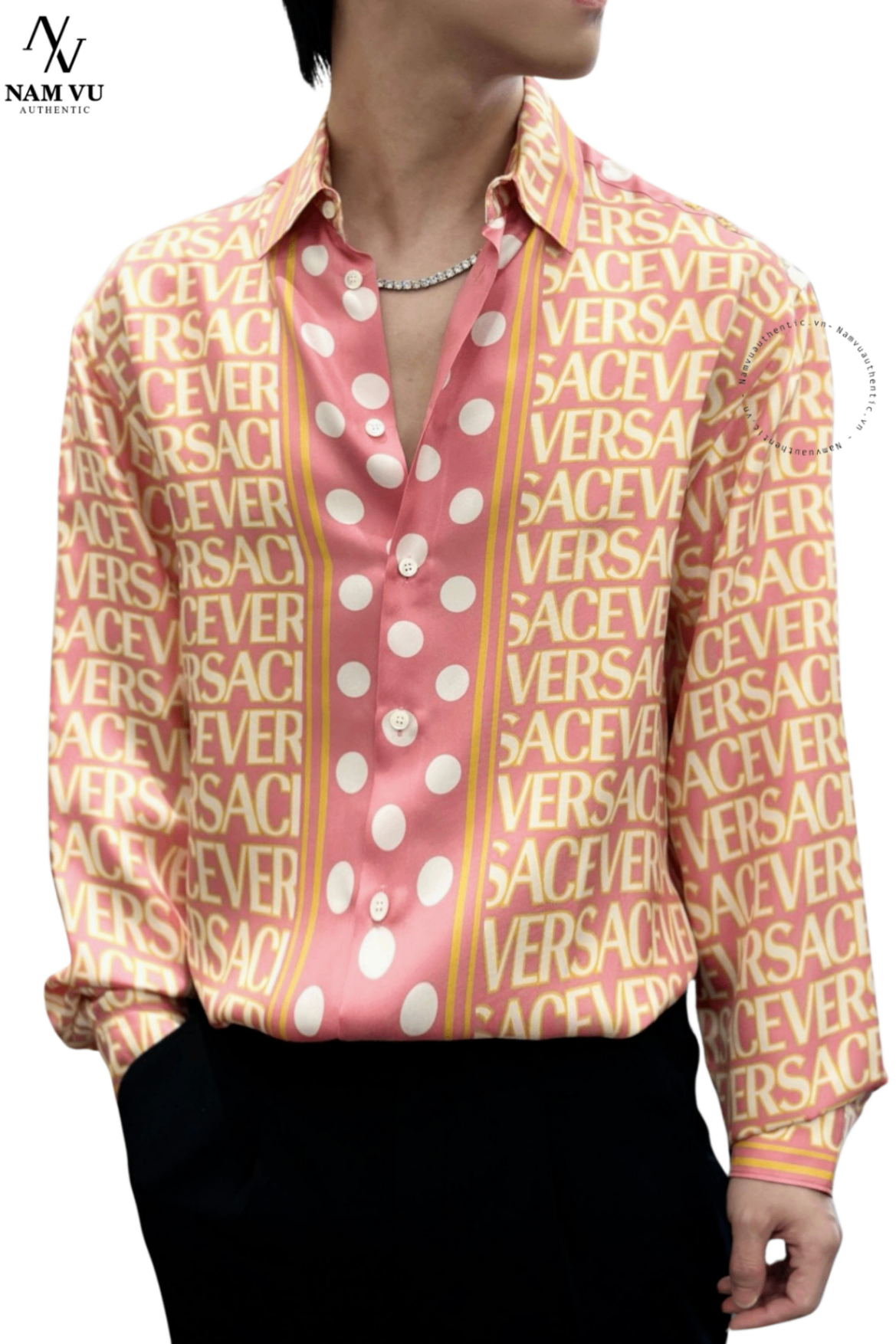 SMVS Versace Allover Linen silk 1003941 1a07777