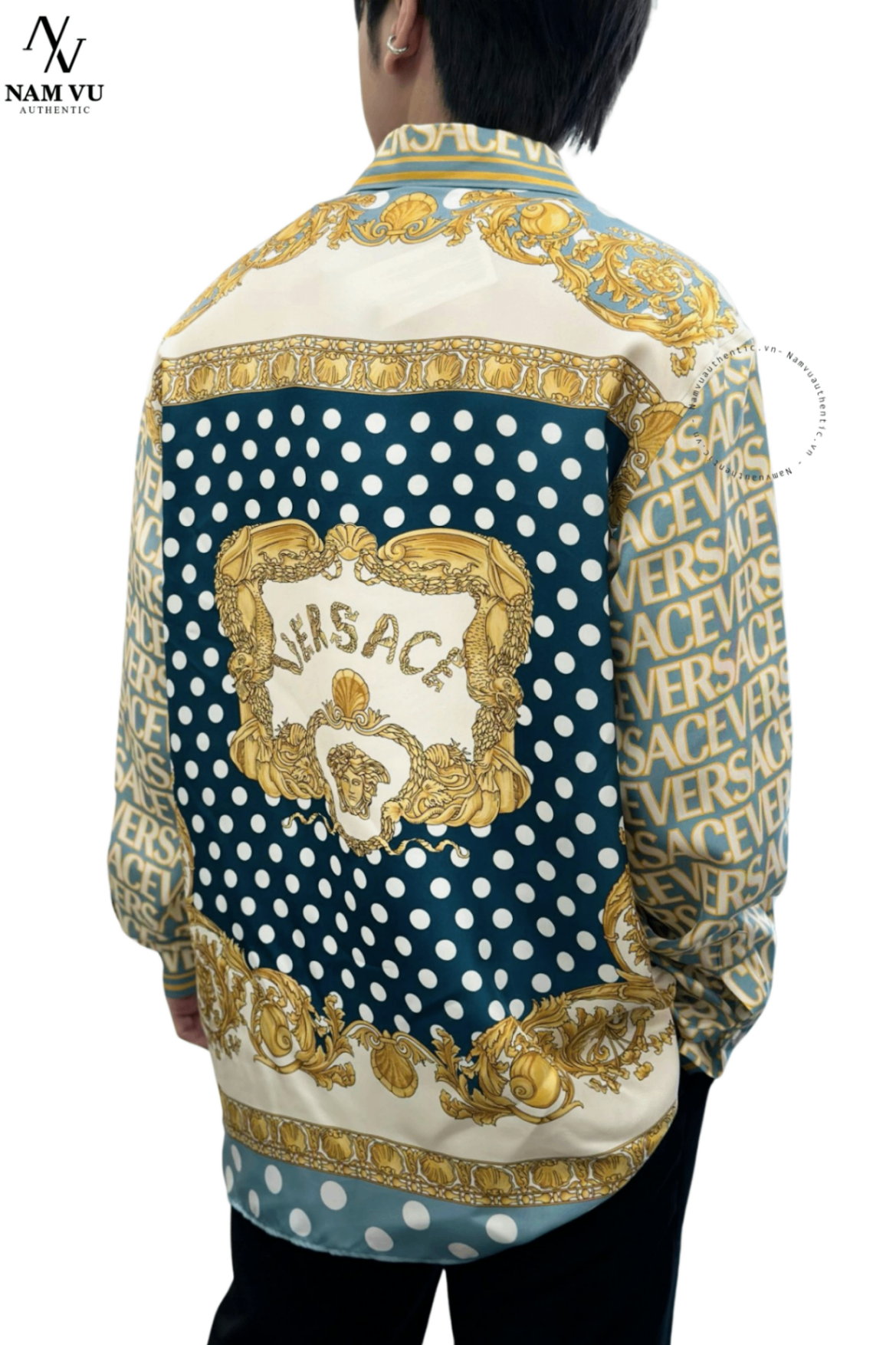 SMVS Versace Allover Linen silk 1008565 1a07749