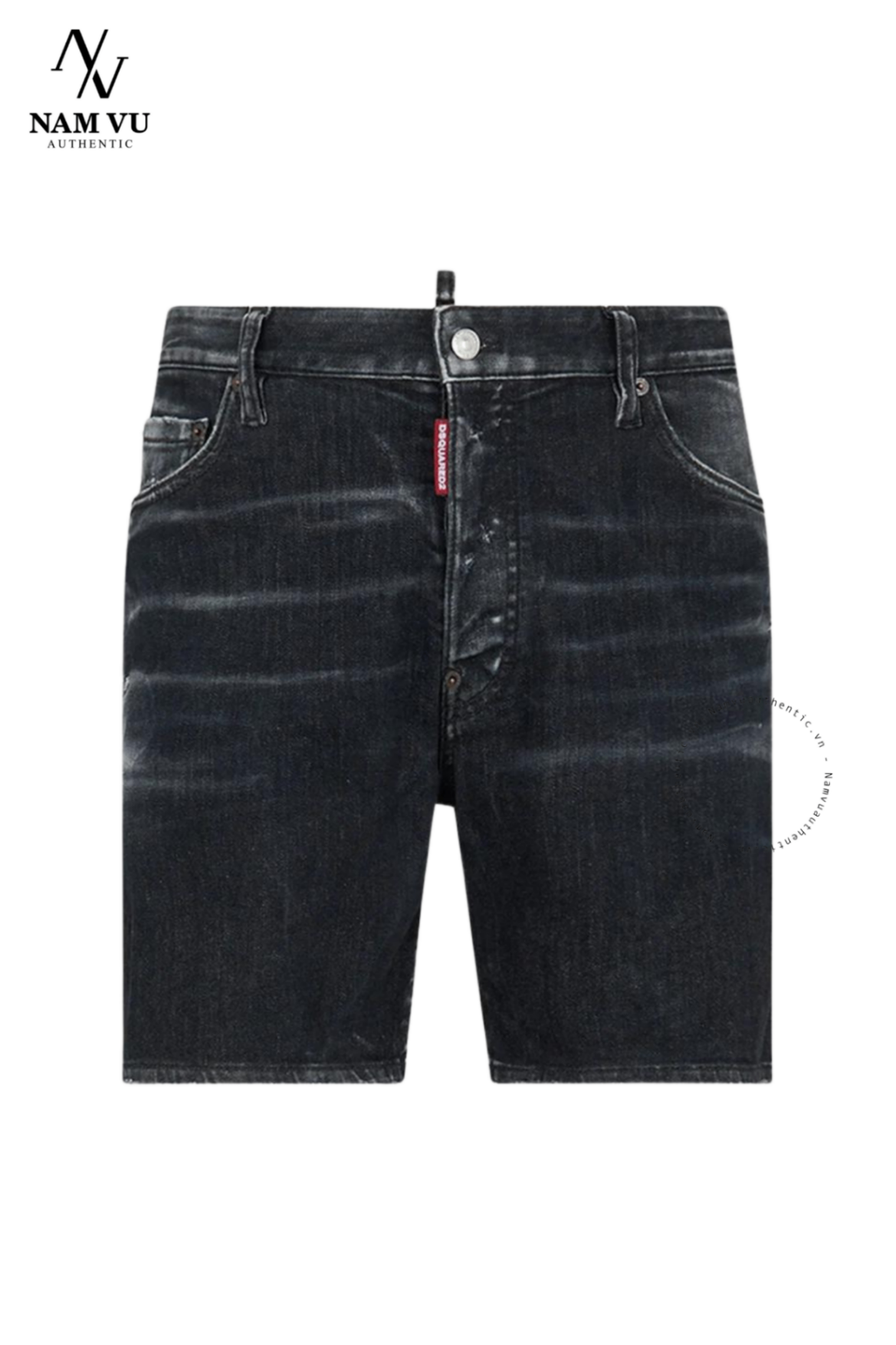 QSDSQ Dsquared S74MU0826 đen trơn wash nhẹ