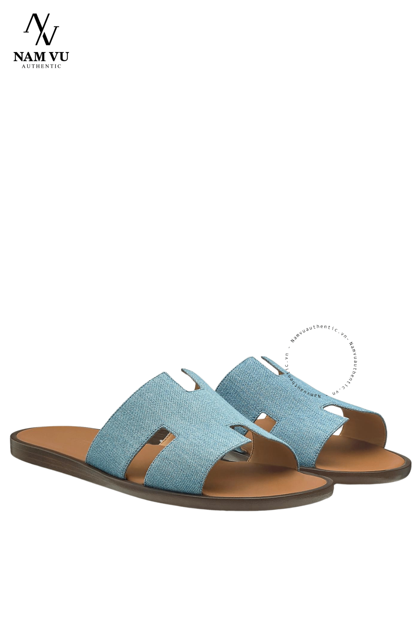 DHM Izmir sandal Vert D'eau / Naturel đế nâu