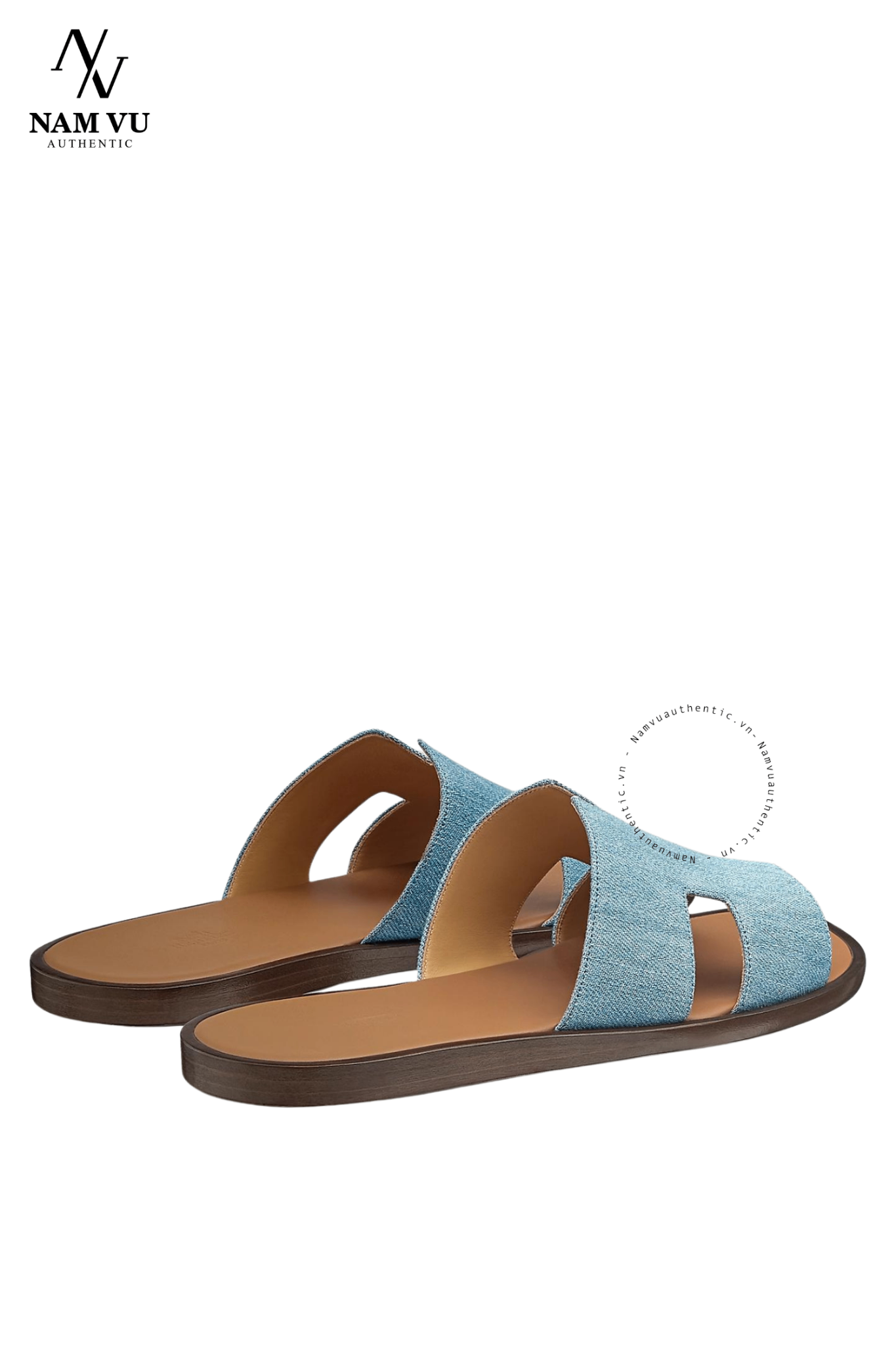 DHM Izmir sandal Vert D'eau / Naturel đế nâu