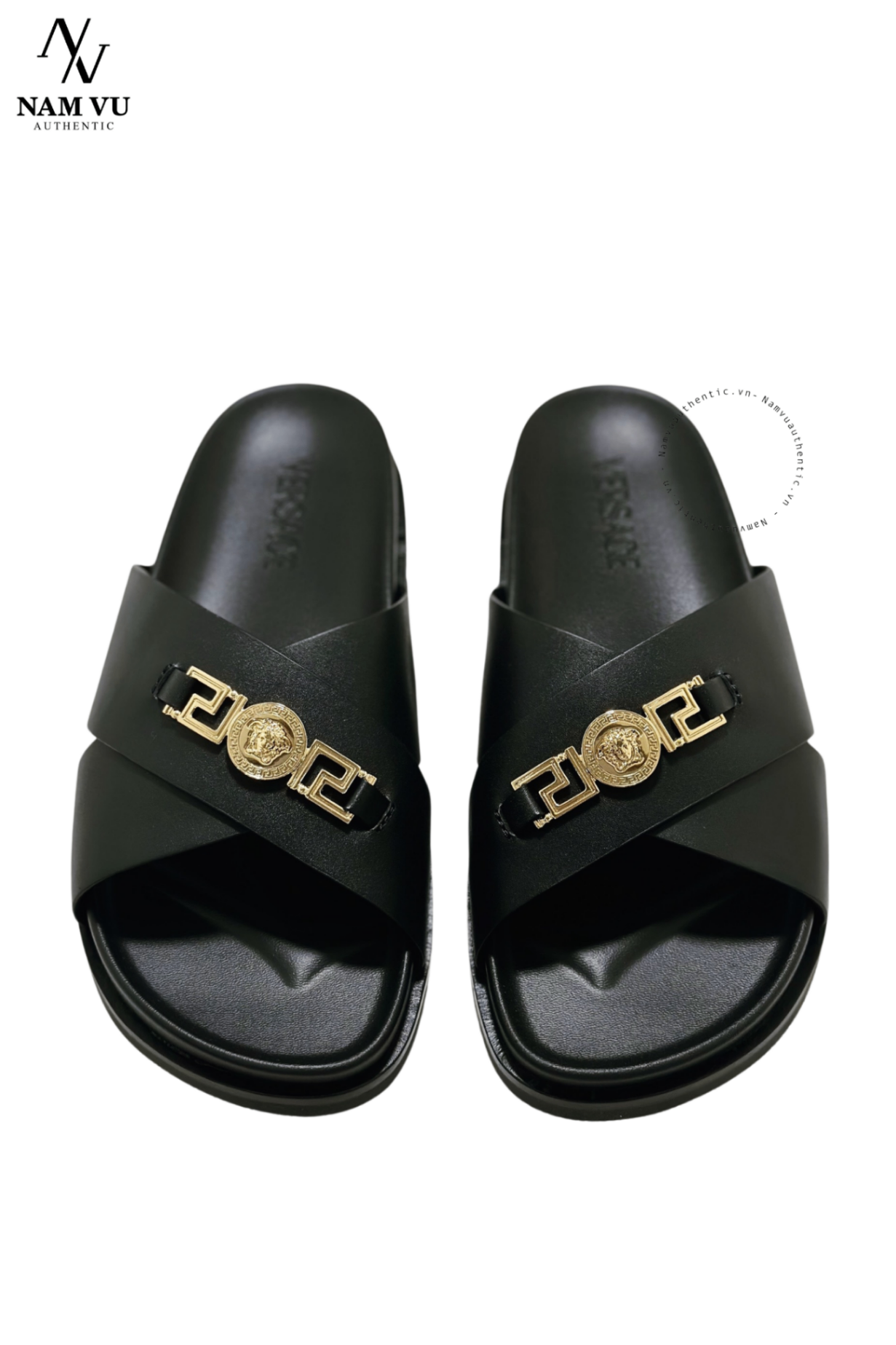 DVS sandal versace quai chéo logo medusa 1014647