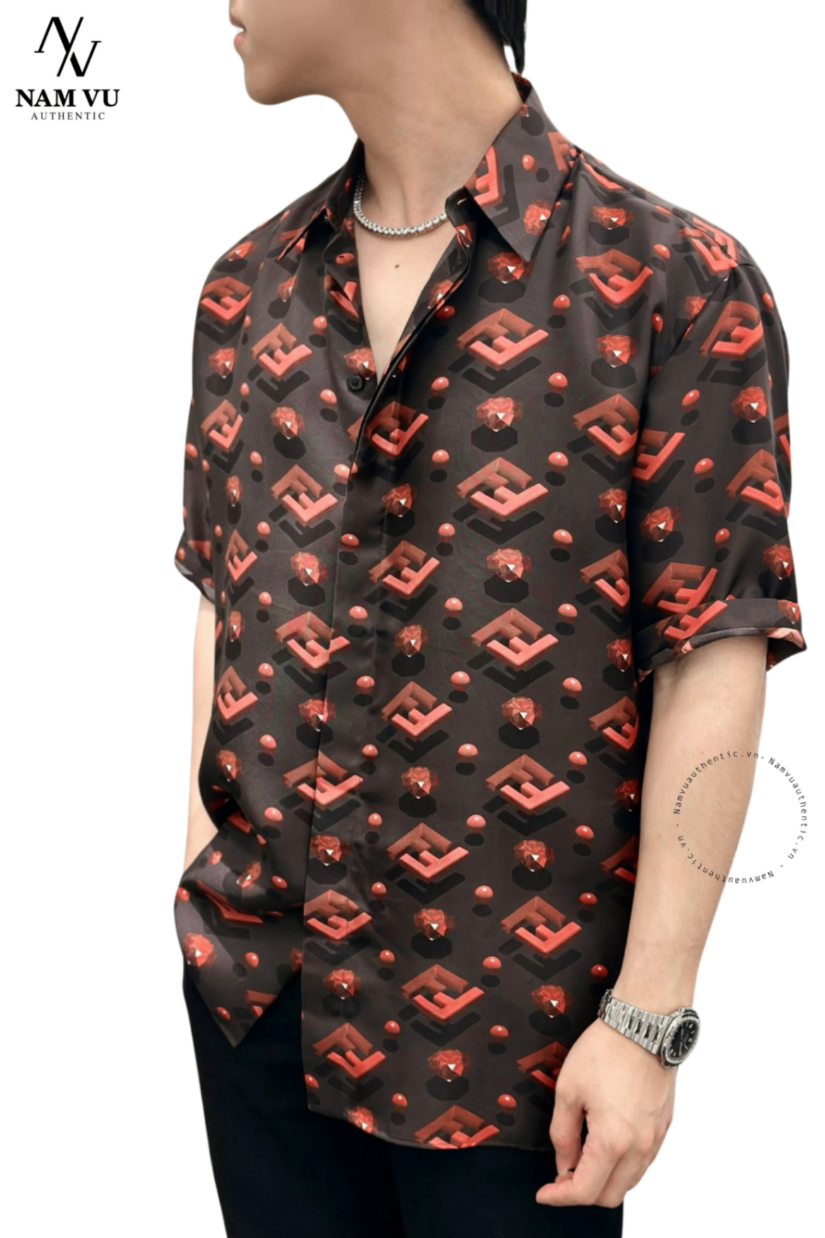SMFD FENDI logo FF red FS0795 AL54