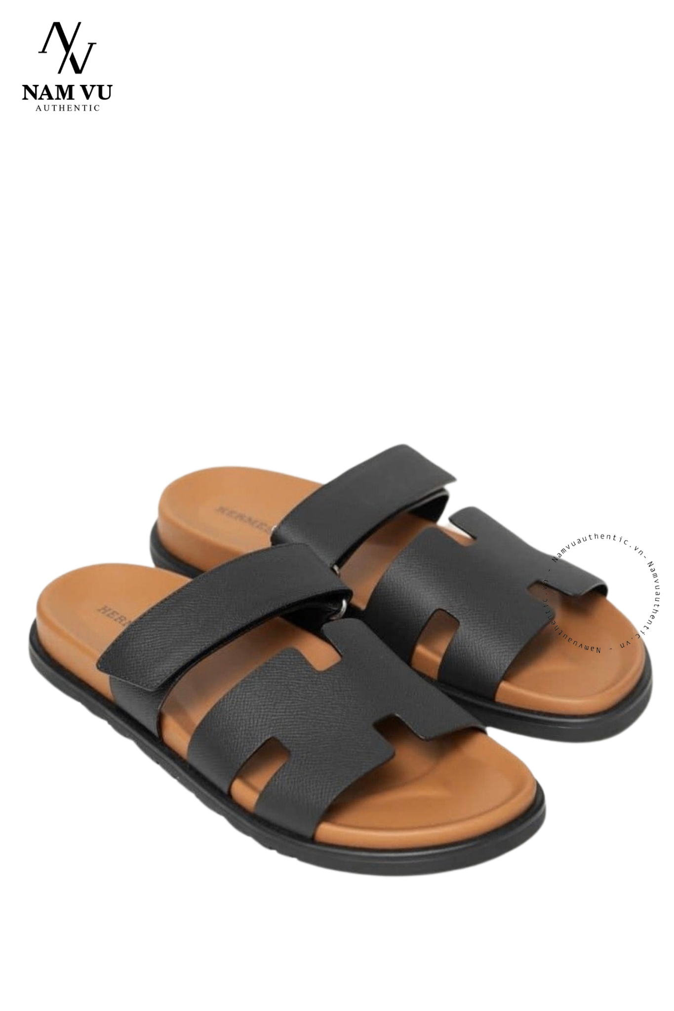 DHM Hermes Chypre sandal da Epsom noir / naturel