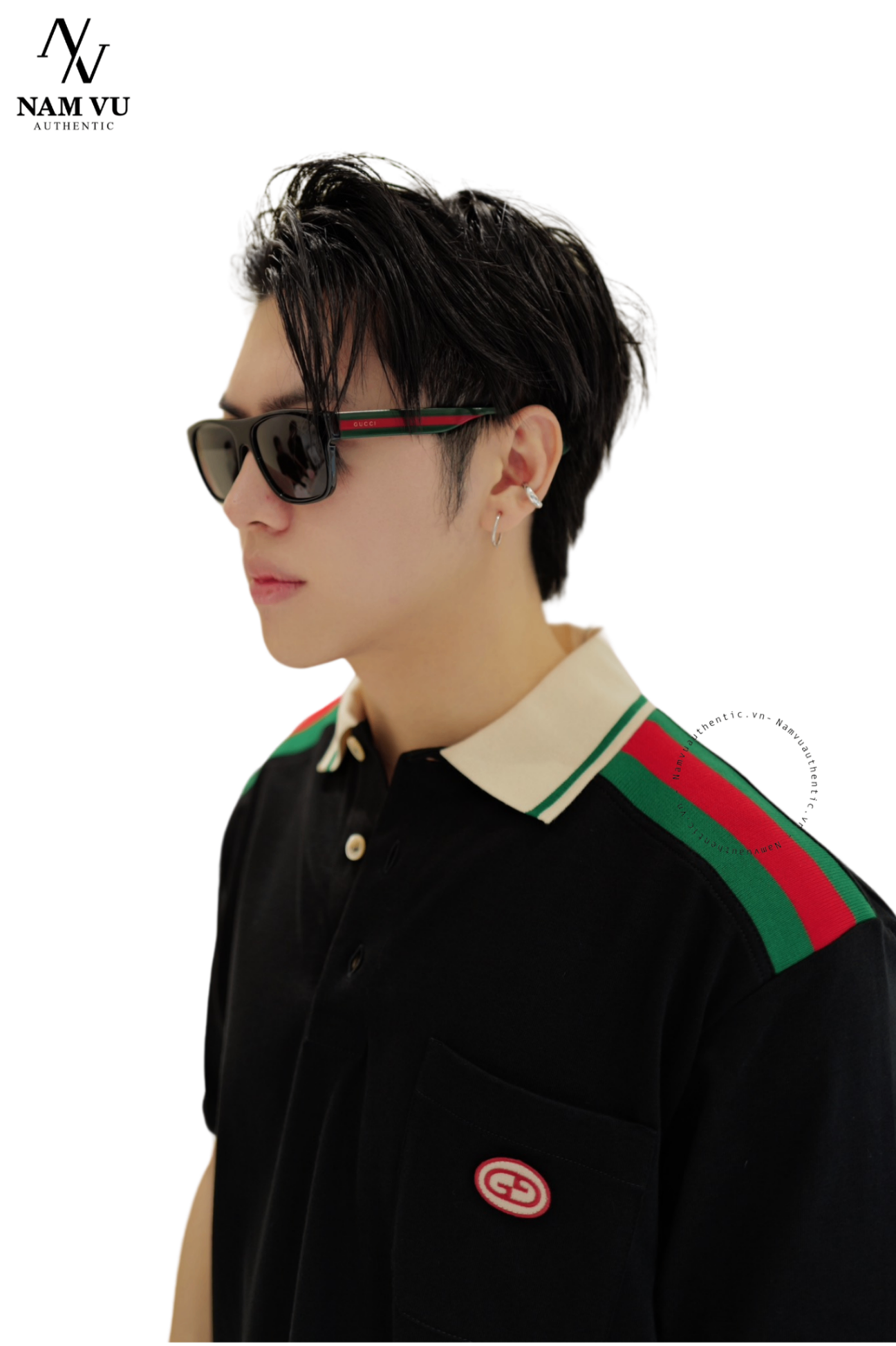 PKKGC Kính Gucci GG0341S 001 gọng cờ black grey