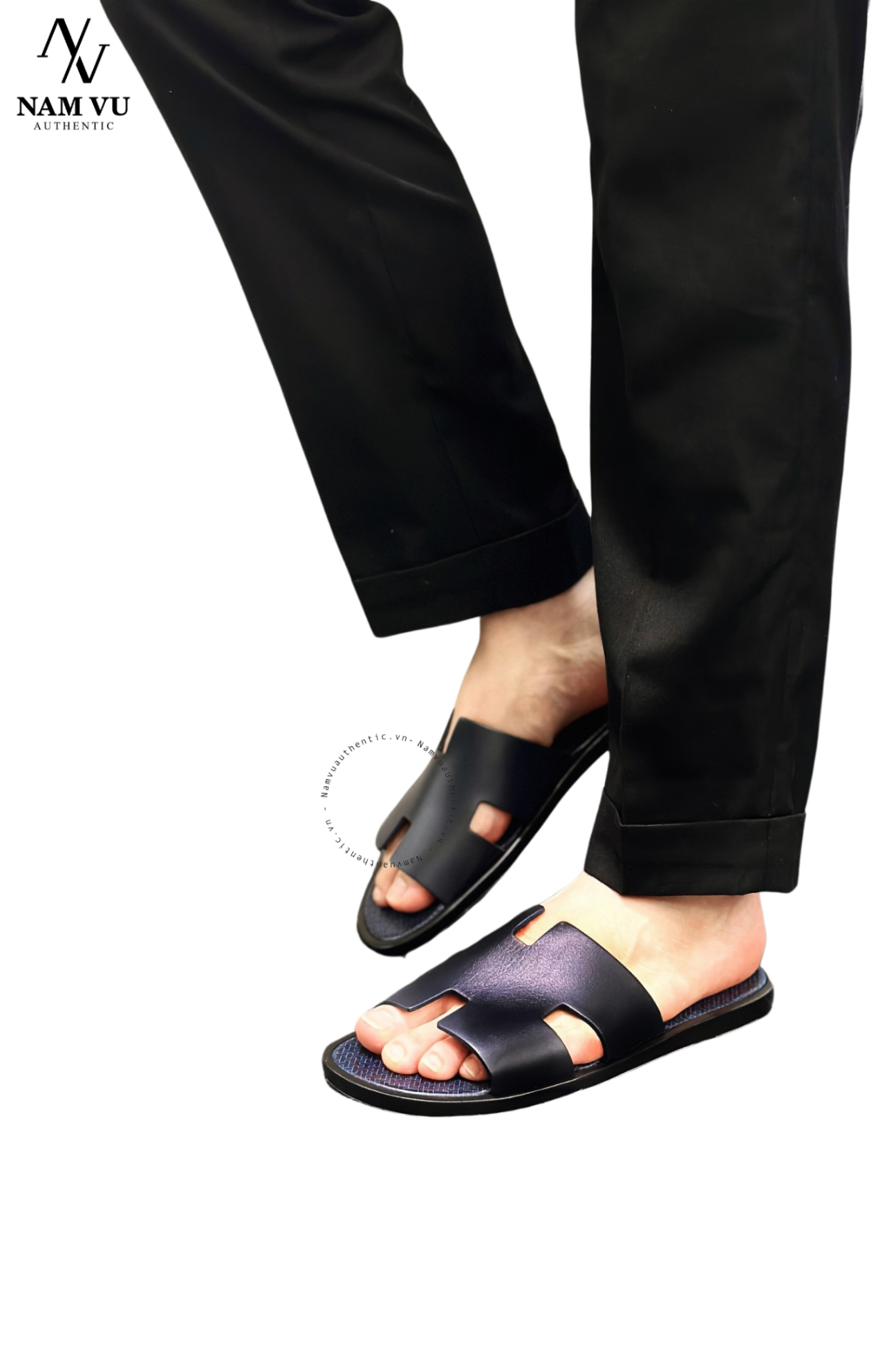 DHM Hermes Izmir sandal lót logo H all blue
