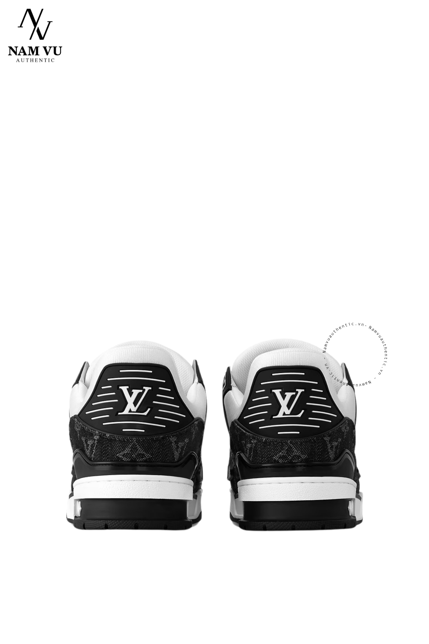 SNKLV Louis Vuitton trainer denim black 1A9JG5 code24