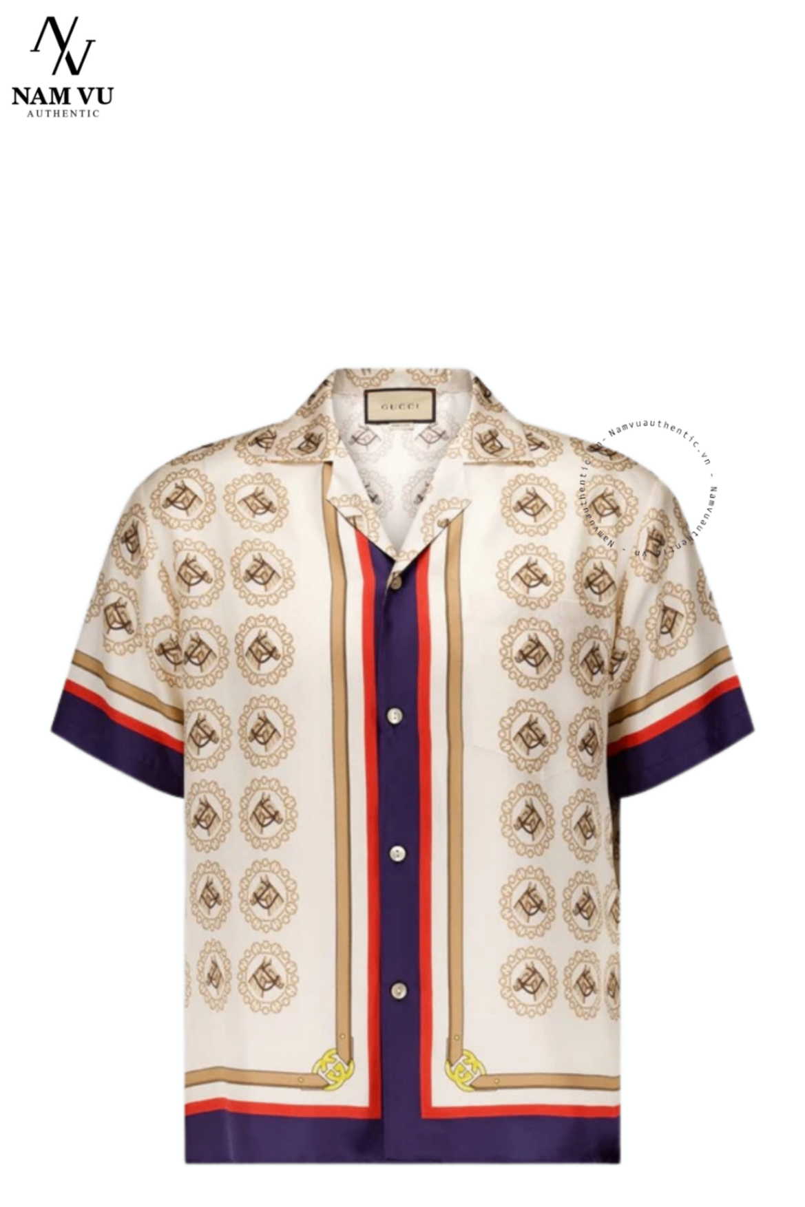 SMGC Gucci HORSE Graphic Silk 740319