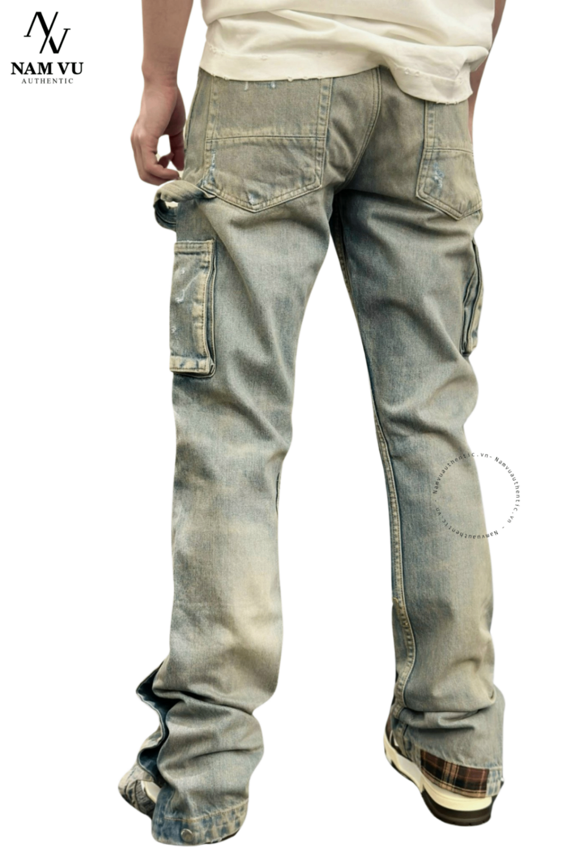 QJAMIRI Amiri Clay Indigo Plaid Carpenter ps22mds133 408