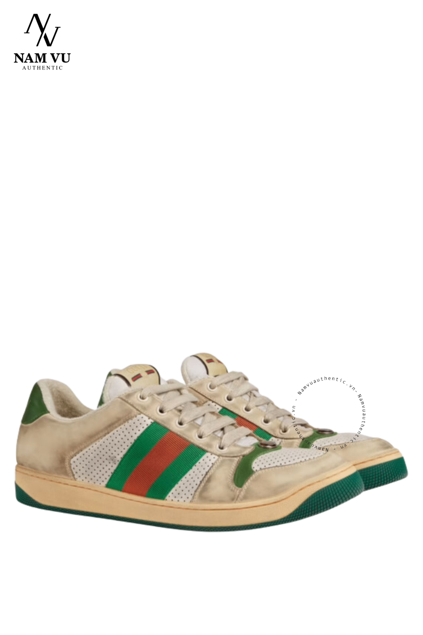 SNKGC Gucci istressed Green Orange 546163-0YI20