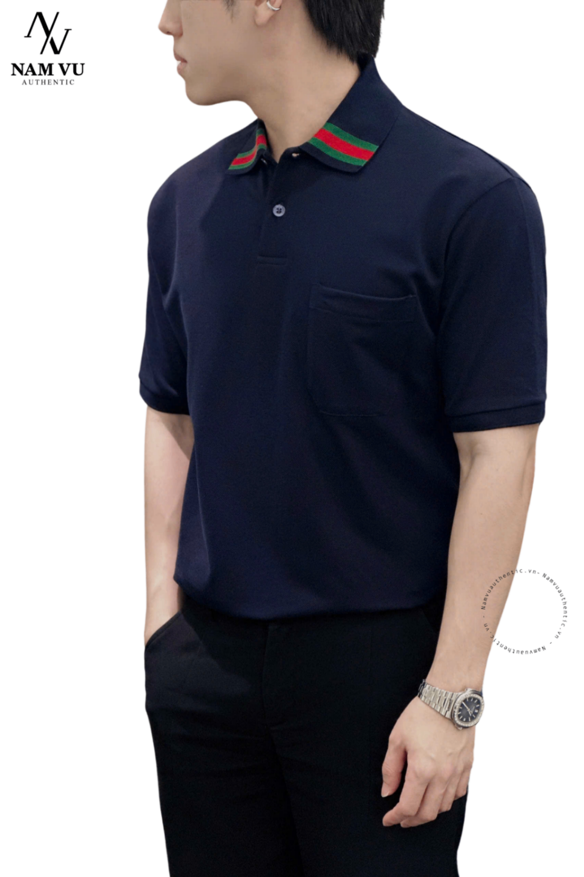 APLGC Gucci sọc cổ 795174 XJGRO