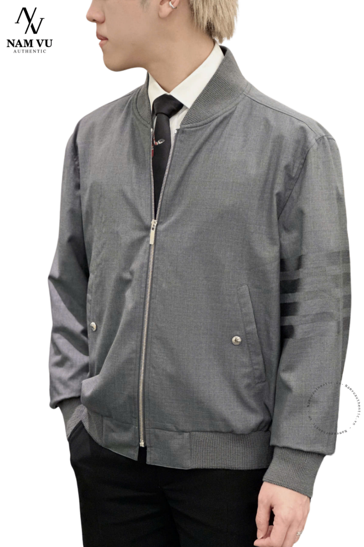 AKTB Bomber Thom Browne 4 Bar In MJO030A 06146