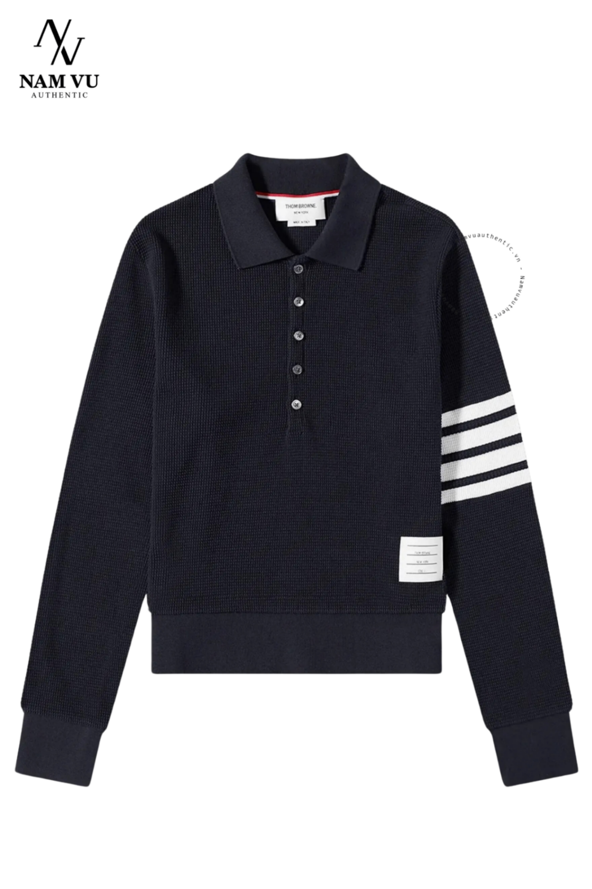 ALTB Thom Browne 4 Bar Striped Waffle MJP132A 05802