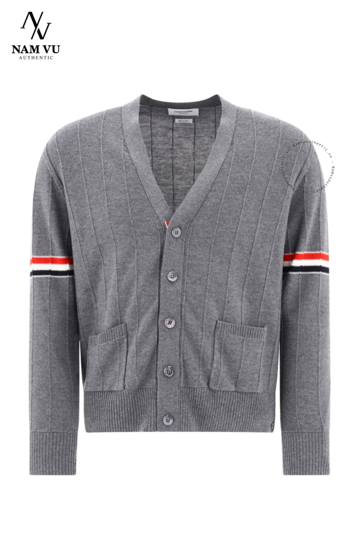 ALTB Thom Browne cardigan kẻ tay MKC519A Y1002